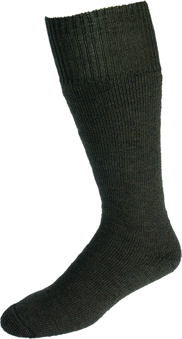 NORDPOL Arbeitssocken "Socken 3 Paar Vollplüsch-Strumpf lang 7050 grün 70% Wolle / 30% Polyester", 35, grün, Socken