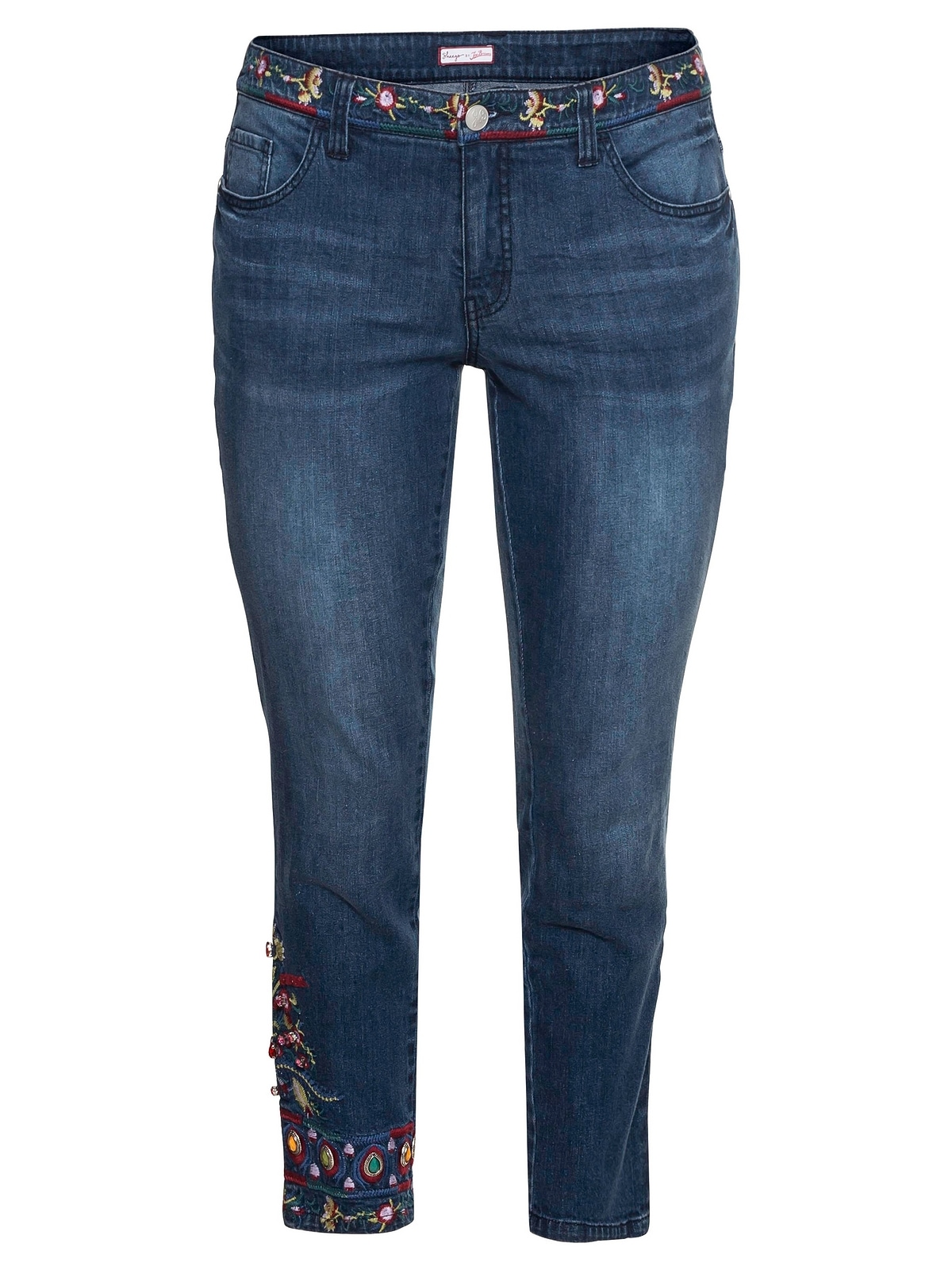 sheego by Joe Browns Stretch-Jeans »Große Größen«, mit Stickerei und  Schmucksteinen kaufen | BAUR