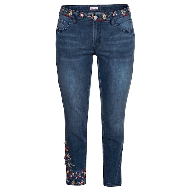 sheego by Joe Browns Stretch-Jeans »Große Größen«, mit Stickerei und  Schmucksteinen kaufen | BAUR