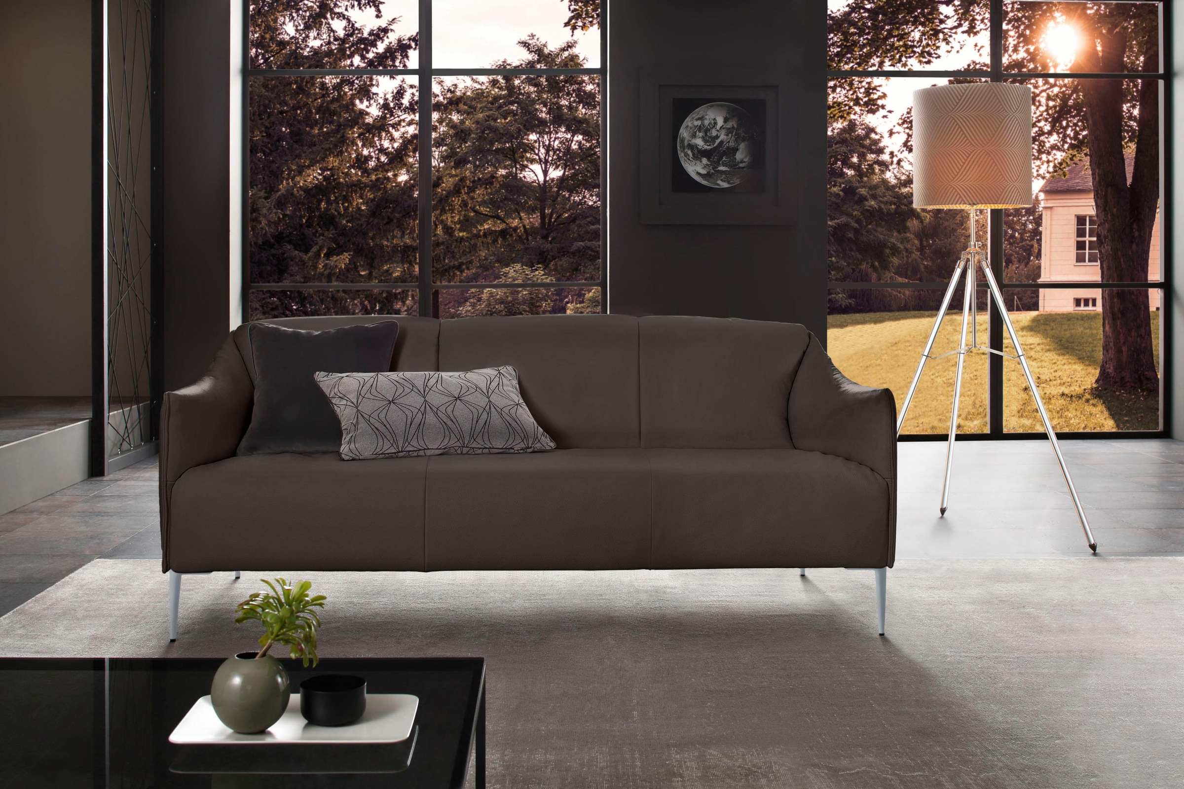 W.SCHILLIG 2,5-Sitzer »sally«, mit Metallfüßen in Silber matt, Breite 194 cm