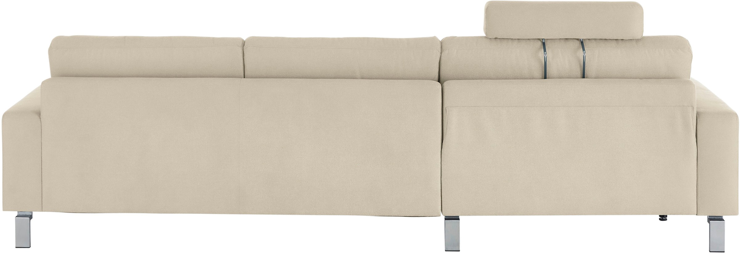 3C Candy Ecksofa »Lecce, wahlweise PUR-Schaumstoff oder Tonnentaschenfederkern«, Bett im 2,5-Sitzer, teilmotorische Schlaffunktion im Longchair, L-Form
