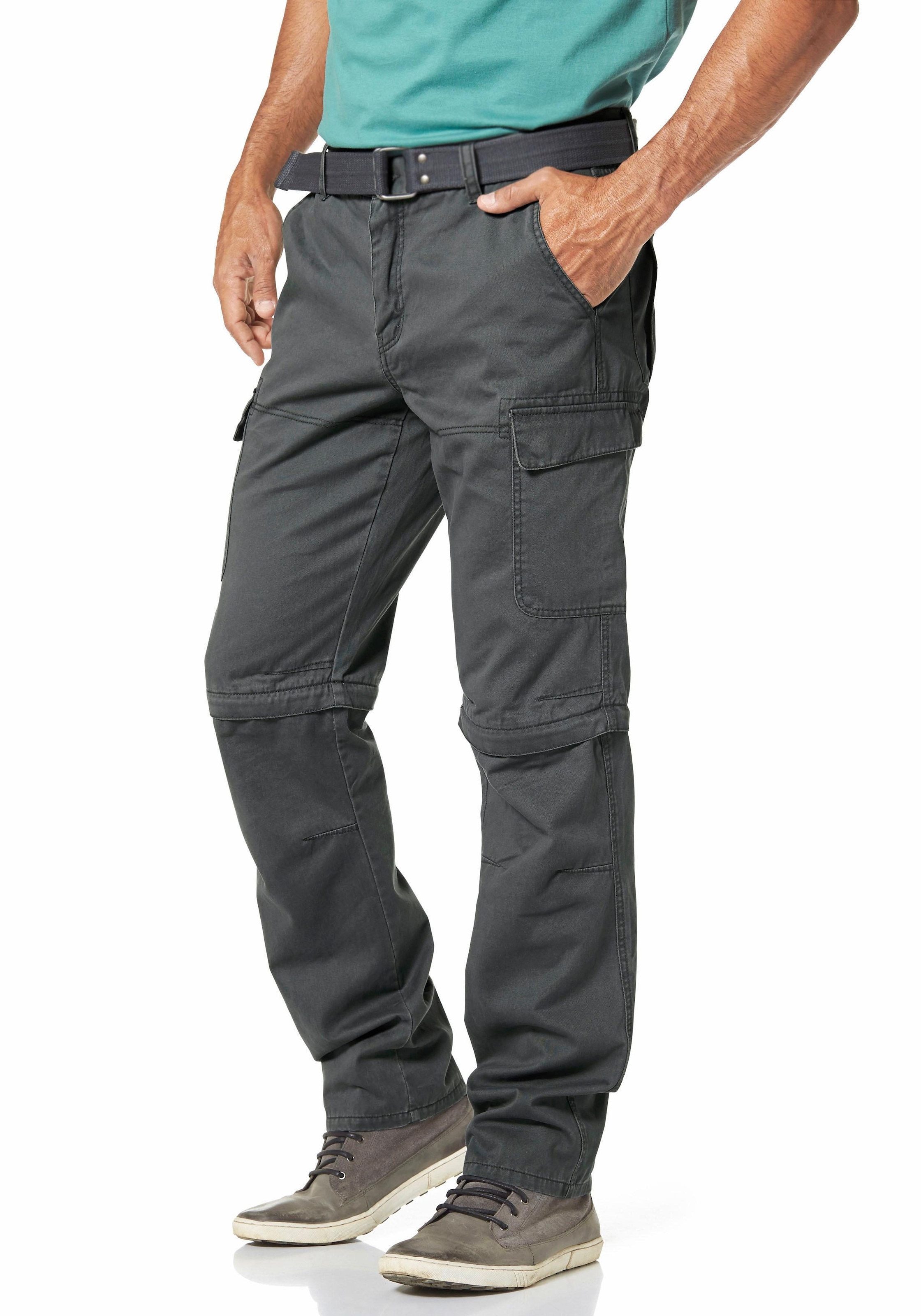 Man's World Cargohose, (Set, mit Gürtel), mit Zip-Off Funktion