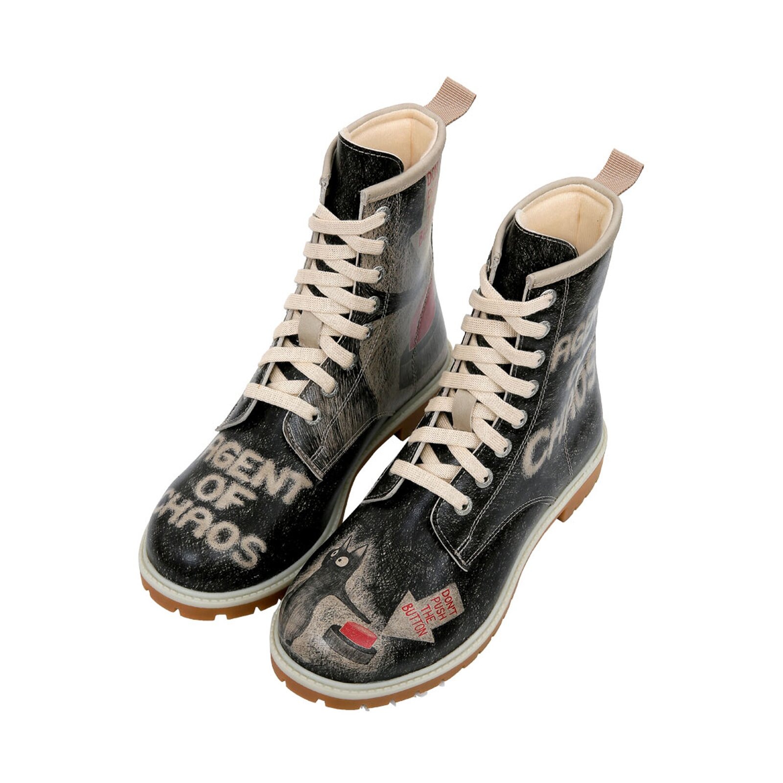 DOGO Schnürboots »Longe Boots Schnürstiefel Agent Of Chaos Damen Stiefeletten«  Handgefertigt