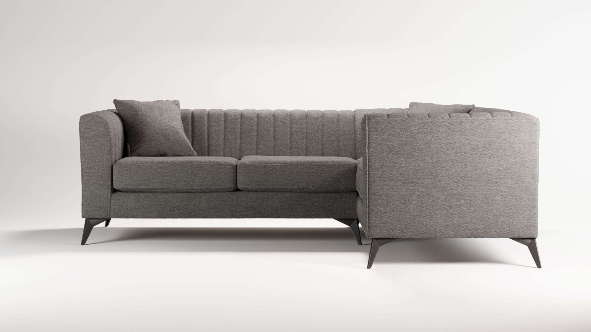 Places of Style Ecksofa "MATTHEW L-Form ideal für kleine Räume, Maße B/T/H: günstig online kaufen