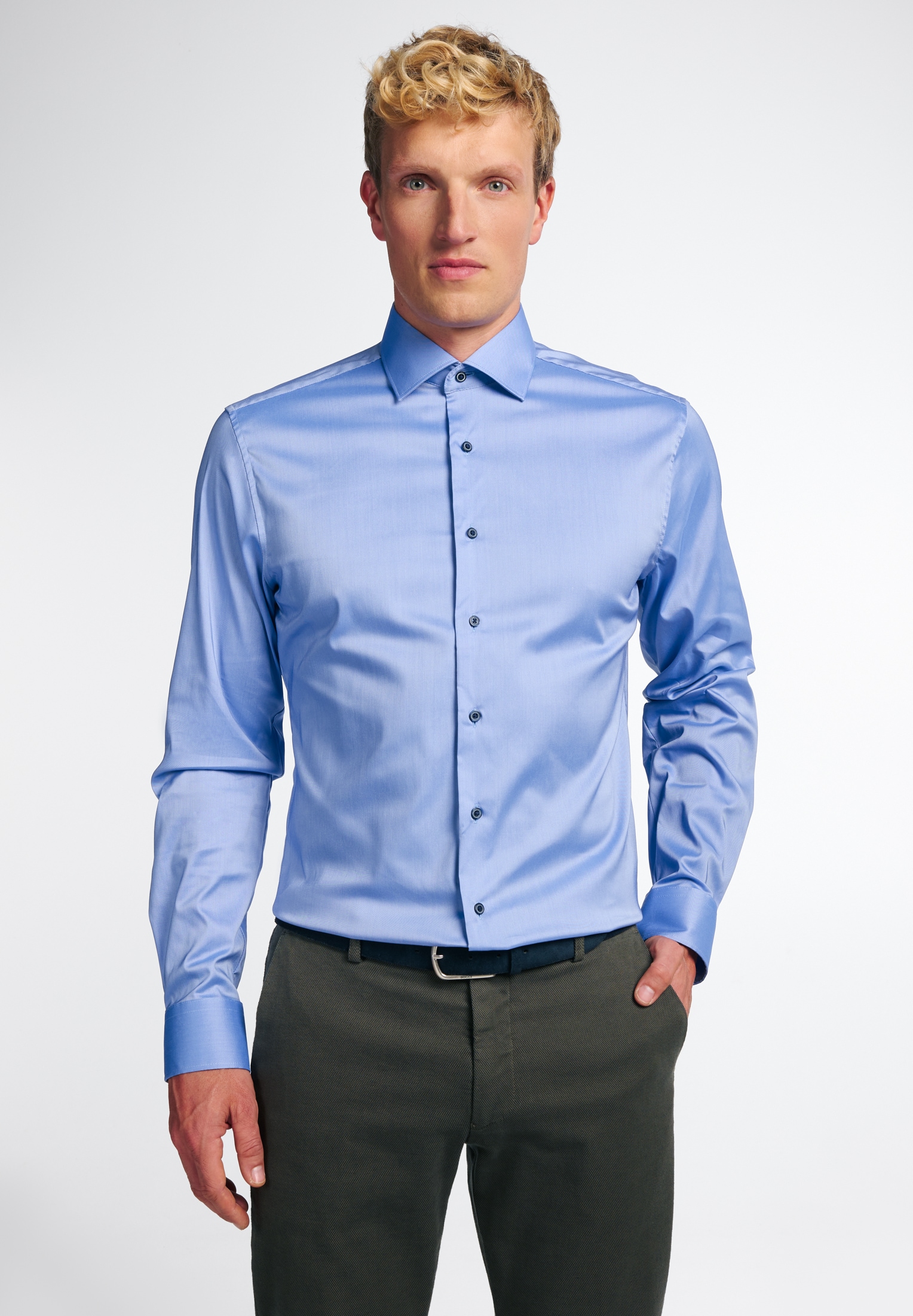 Eterna Langarmhemd "SLIM FIT" EASY IRON (bügelleicht) günstig online kaufen