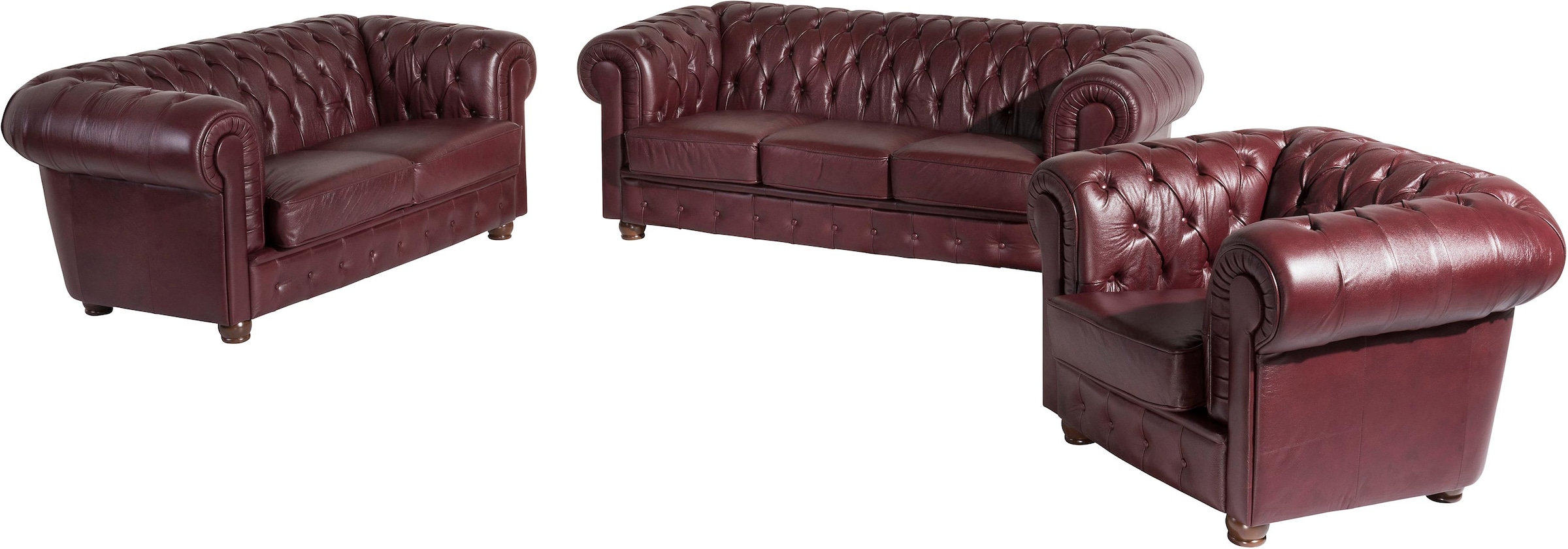 Max Winzer® Chesterfield-Sofa »Bristol«, mit edler Knopfheftung, Breite 172 cm