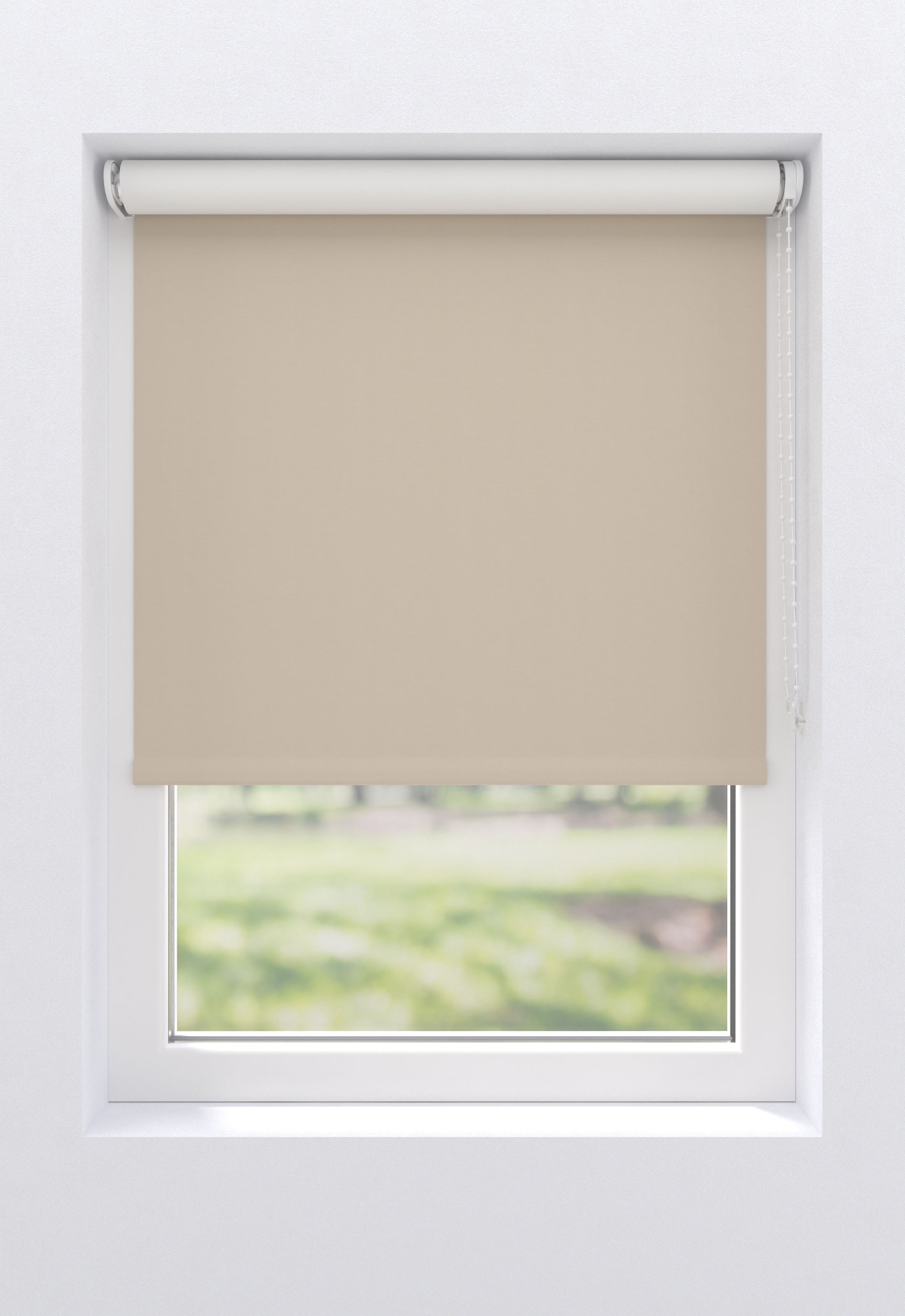 Rollo MY HOME, B:120cm H:190cm, beige, Polyester, Küche, Rollos, "Ina", weiße Rückseite, Klemmfix oder Schraubmontage