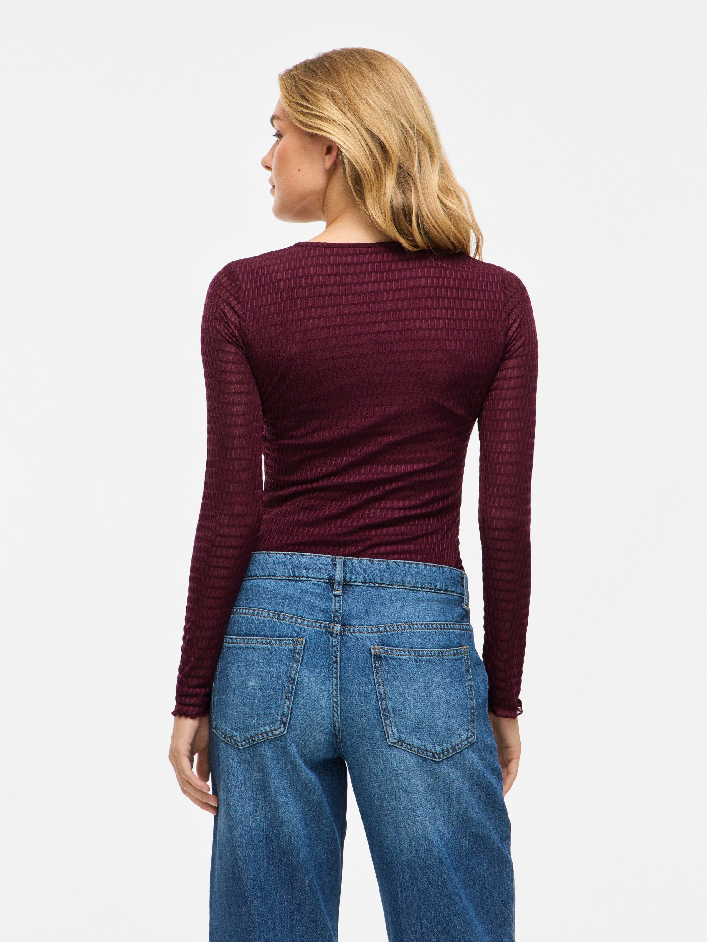 Thumbnail - Vila Langarmshirt "VILARINE O-NECK L/S TOP - NOOS"