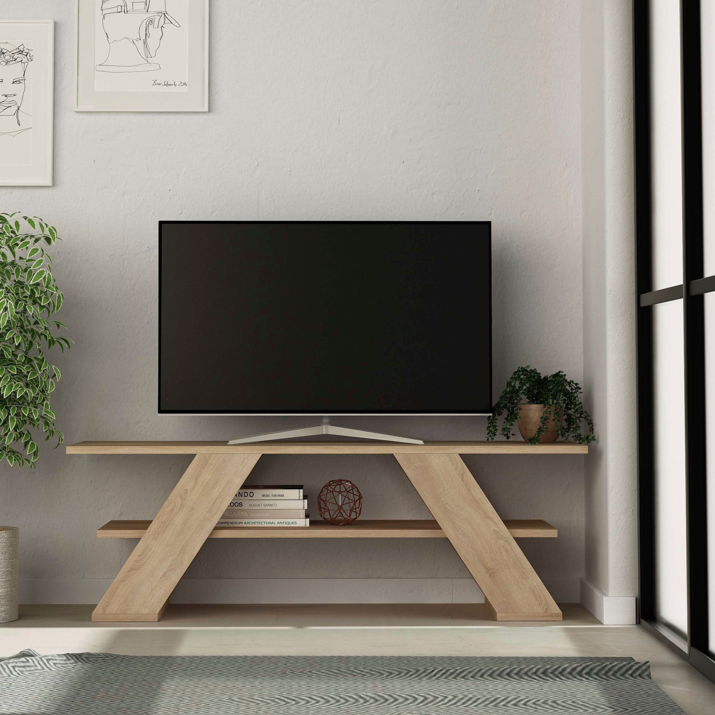 Decortie TV-Schrank »Farfalla TV Schrank«, (Packung), Einfache Montage,Platzsparend