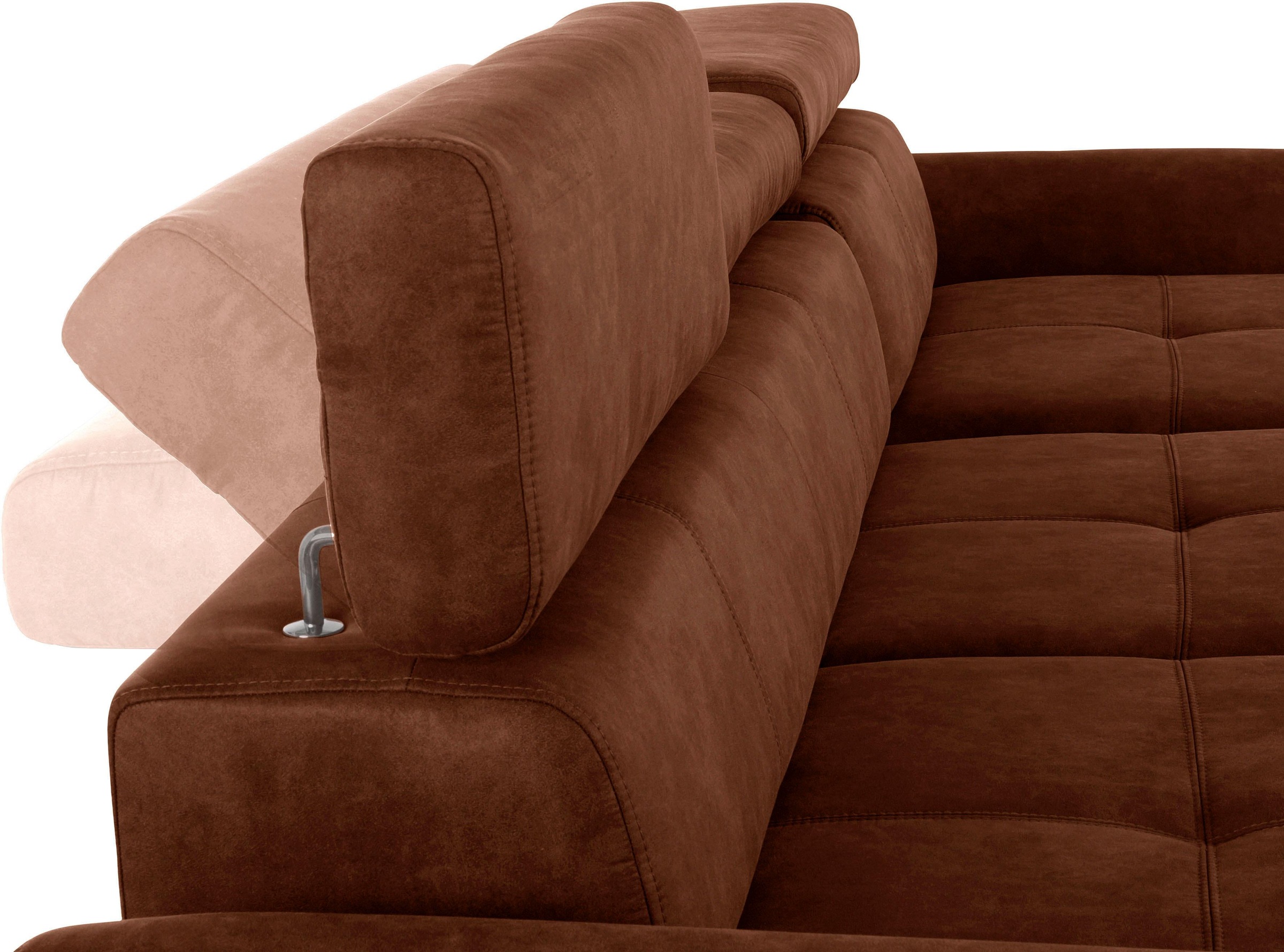 exxpo - sofa fashion Ecksofa »Maretto, bequem und komfortabel, L-Form«, inkl. Kopf- bzw. Rückenverstellung, wahlweise mit Bettfunktion
