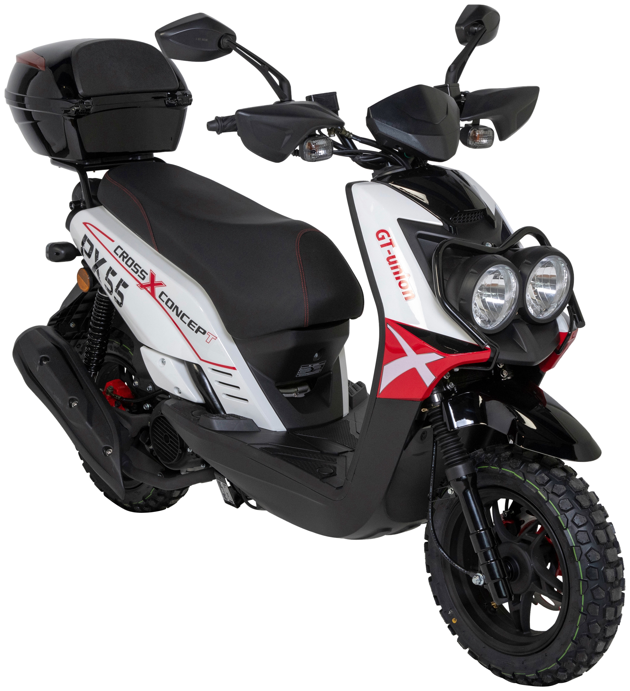 GT UNION Motorroller »PX 55 Cross-Concept«, 50 cm³, 45 km/h, Euro 5, 3 PS, ( Set), mit Topcase auf Rechnung online kaufen | BAUR