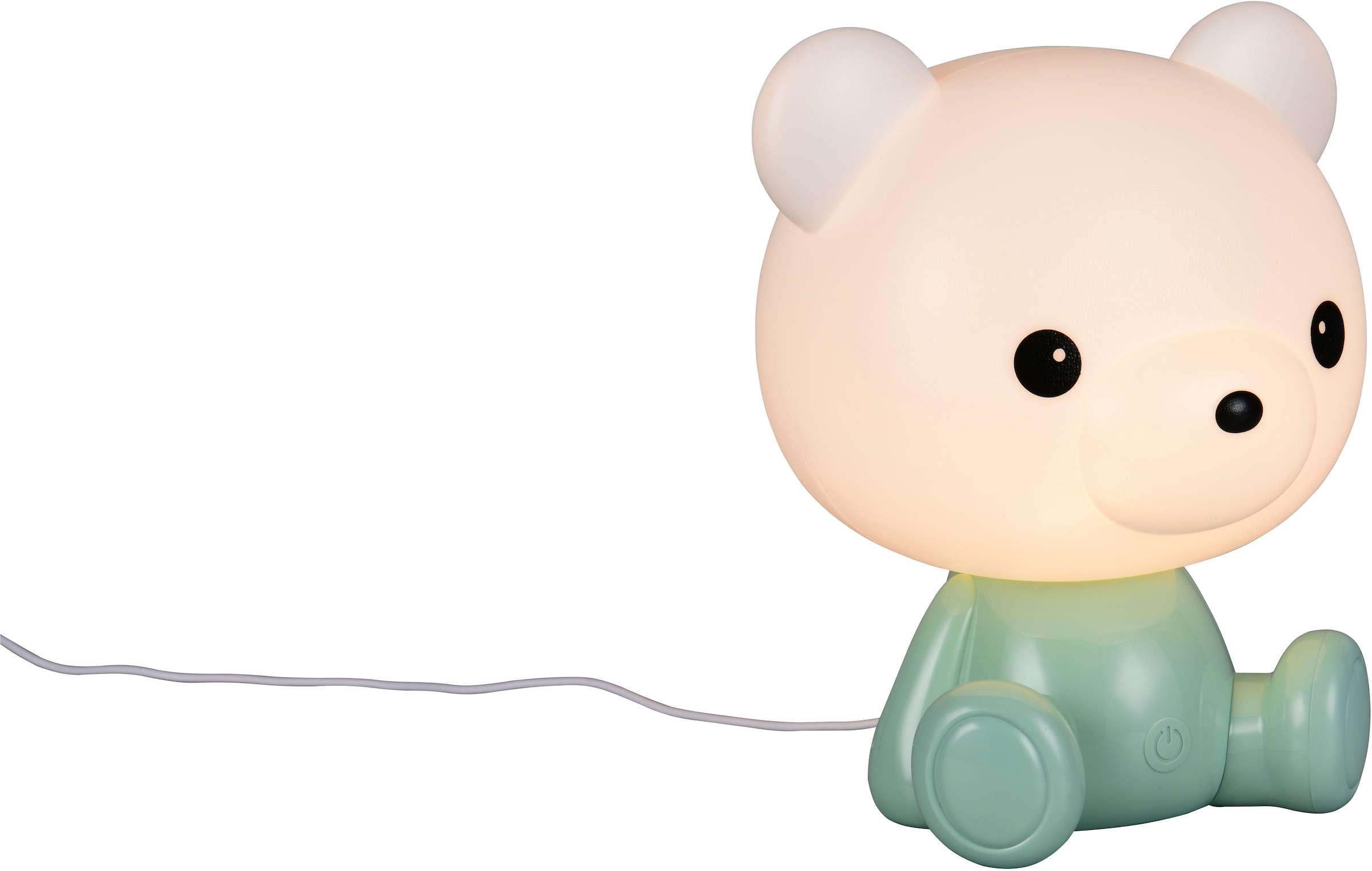 REALITY Leuchten LED Tischleuchte »CUTIE, Kinderzimmer Tischleuchte Nachttischleuchte Bären Optik, RGB«, 1 flammig, Leuchtmittel LED-Board | LED fest integriert, 0,3W 30 Lumen warmweiß 3000K, RGB Farbwechsel Modus, USB-Anschluss