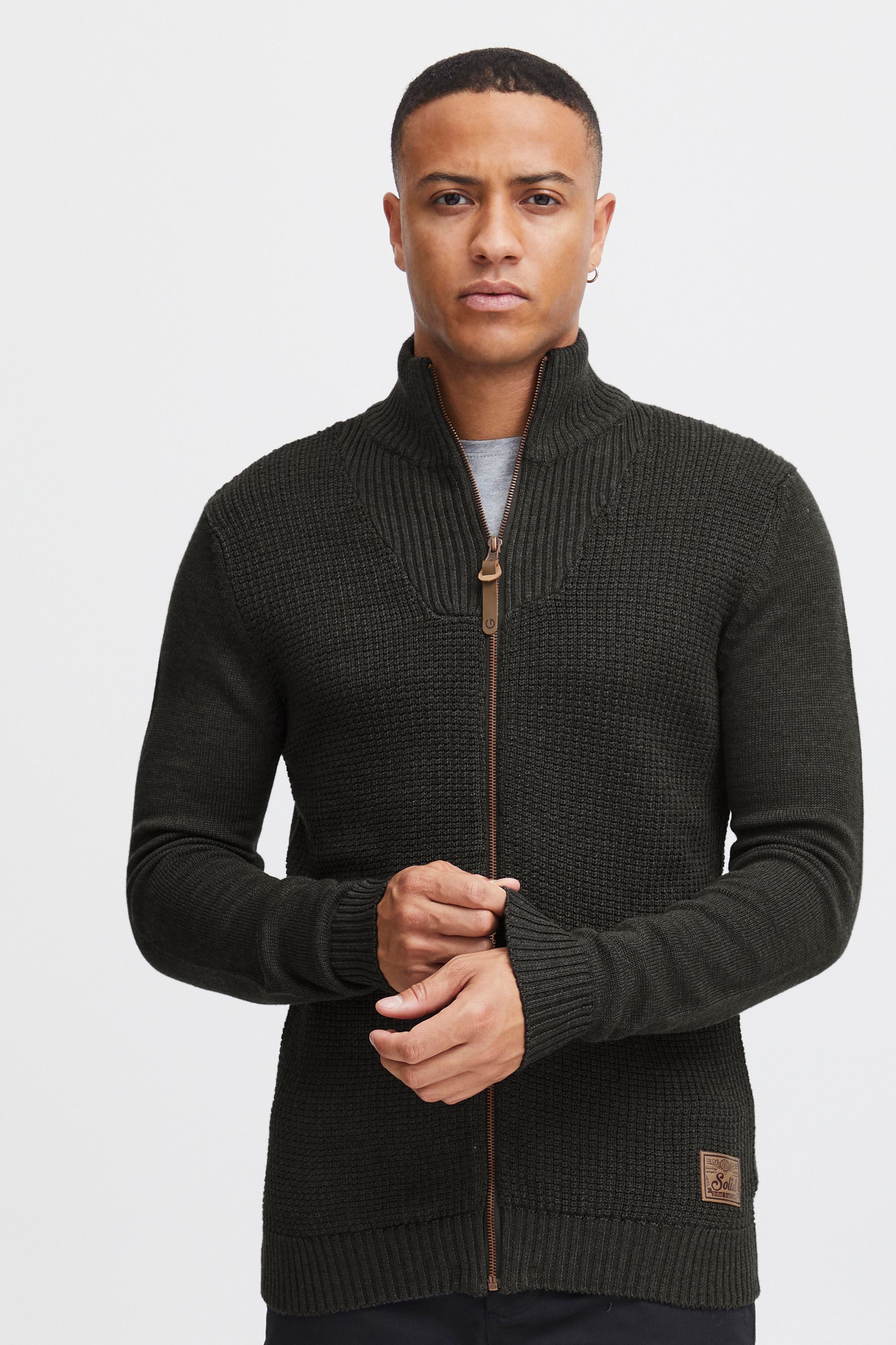!solid SDTristian Knit Cardigan Grey M 2