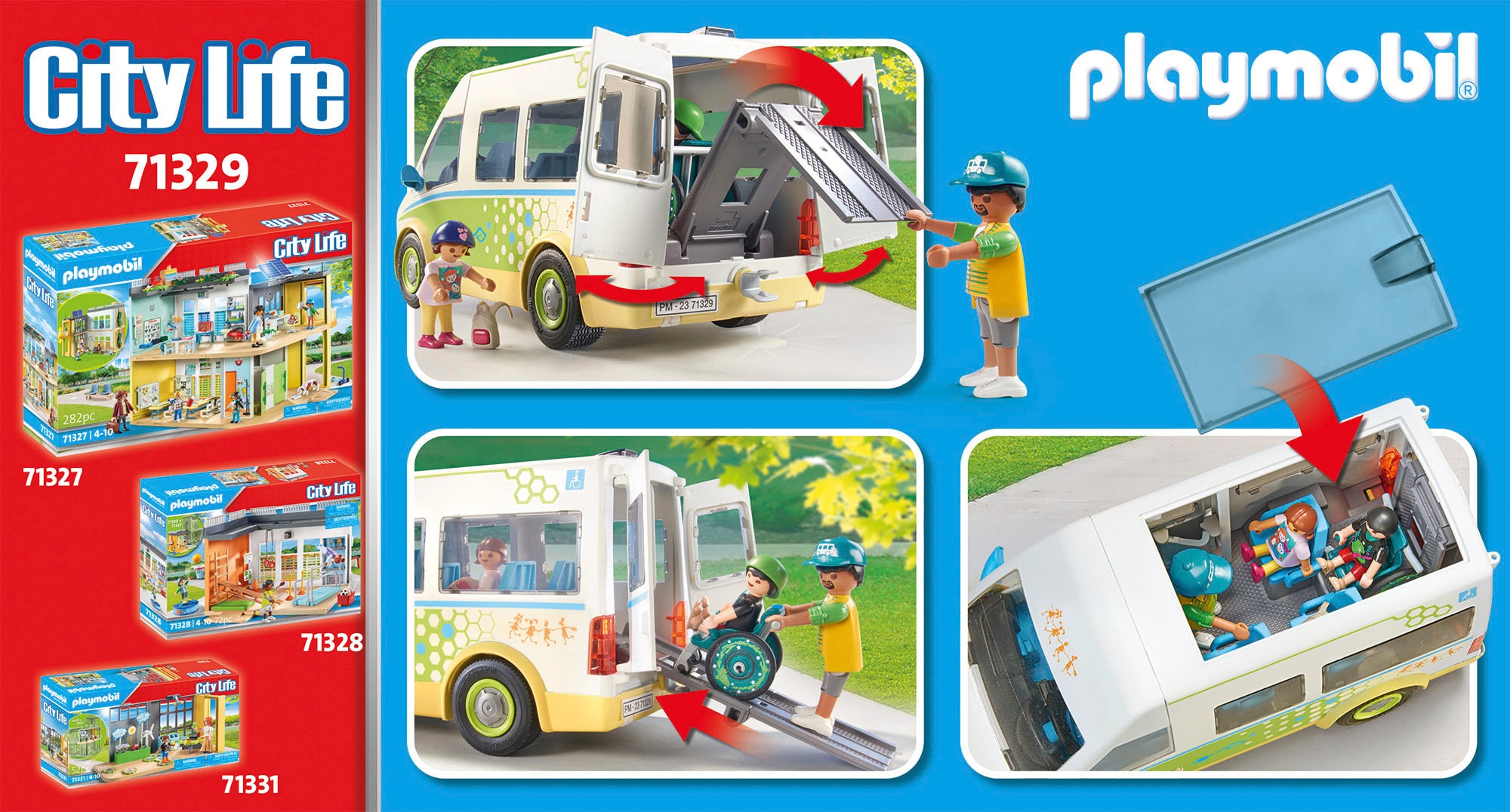 Playmobil® Konstruktions-Spielset »Schulbus (71329), My City Life«, (53 St.), Made in Europe