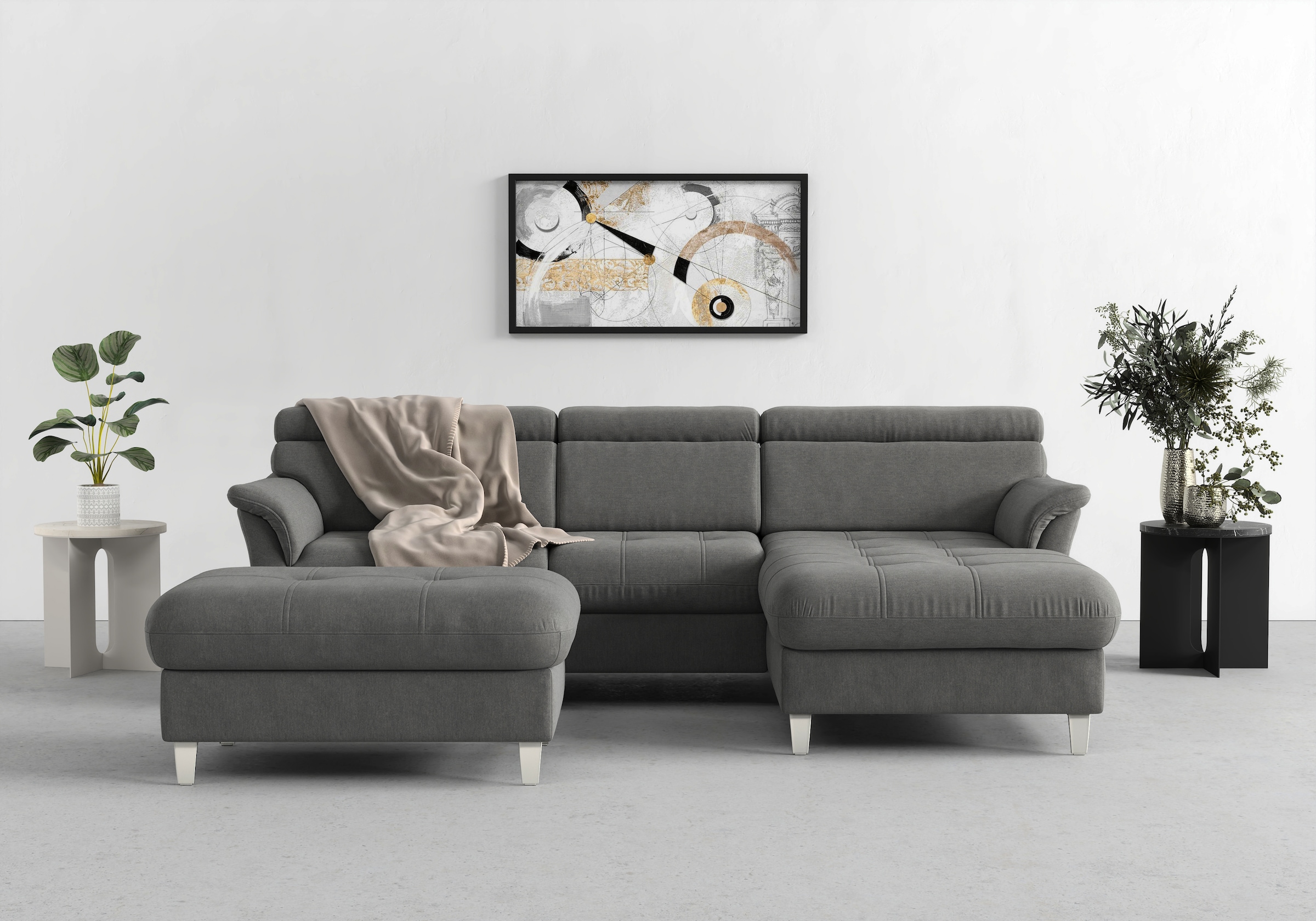 sit&more Ecksofa "Marano L-Form" inklusive Kopfteilverstellung, optional Schlaffunktion & Bettkasten