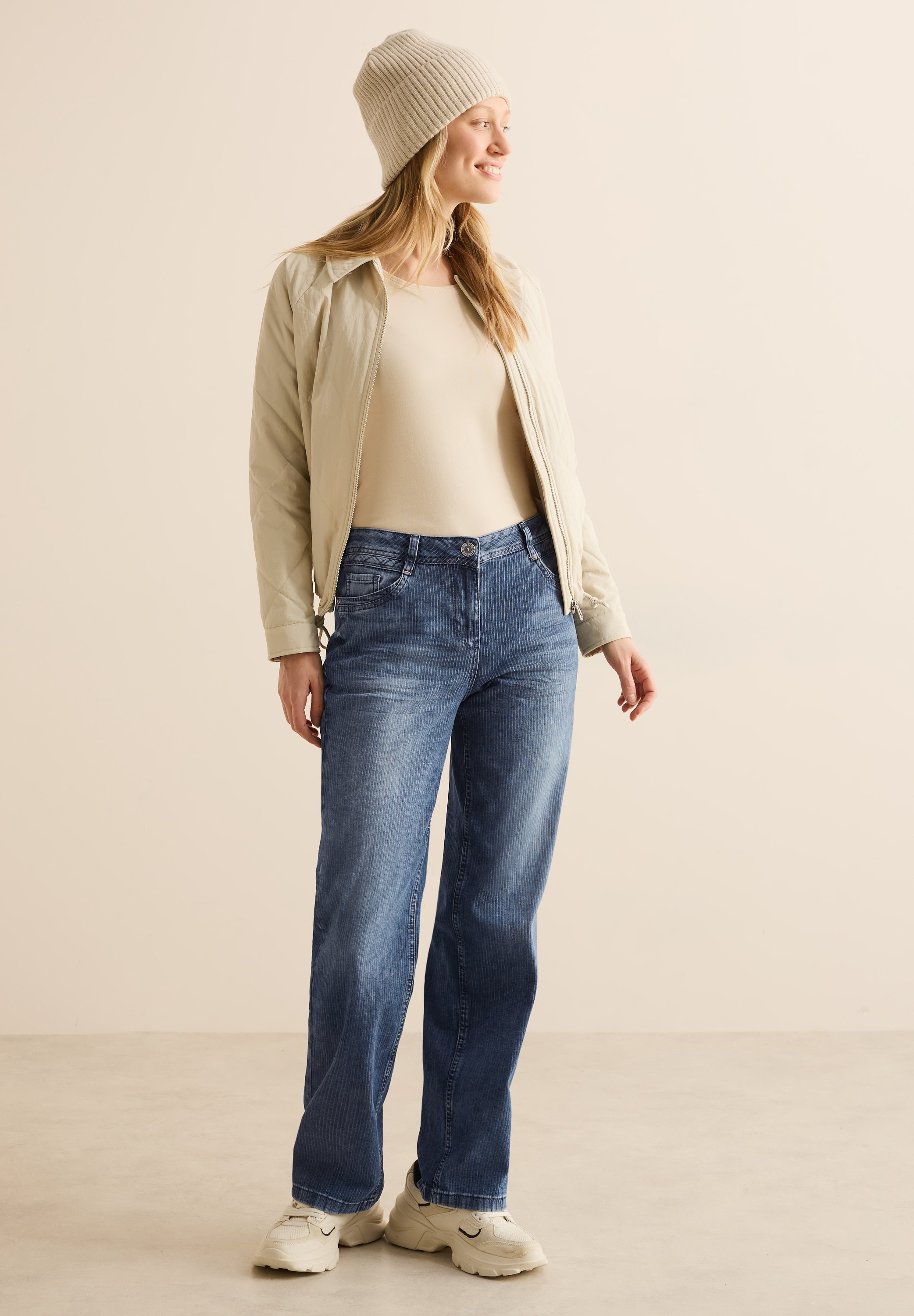 Cecil Straight-Jeans, High Waist