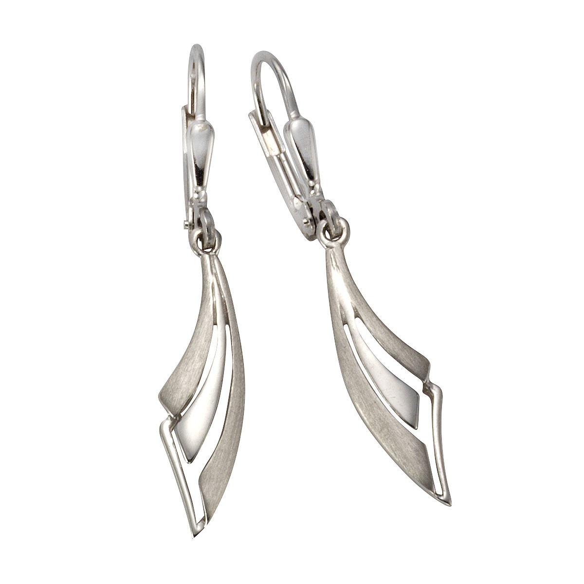 Paar Ohrhänger VIVANCE "925/- Sterling Silber rhodiniert", weiß, Ohrringe, Damen, one-size, Silber 925 (Sterlingsilber)