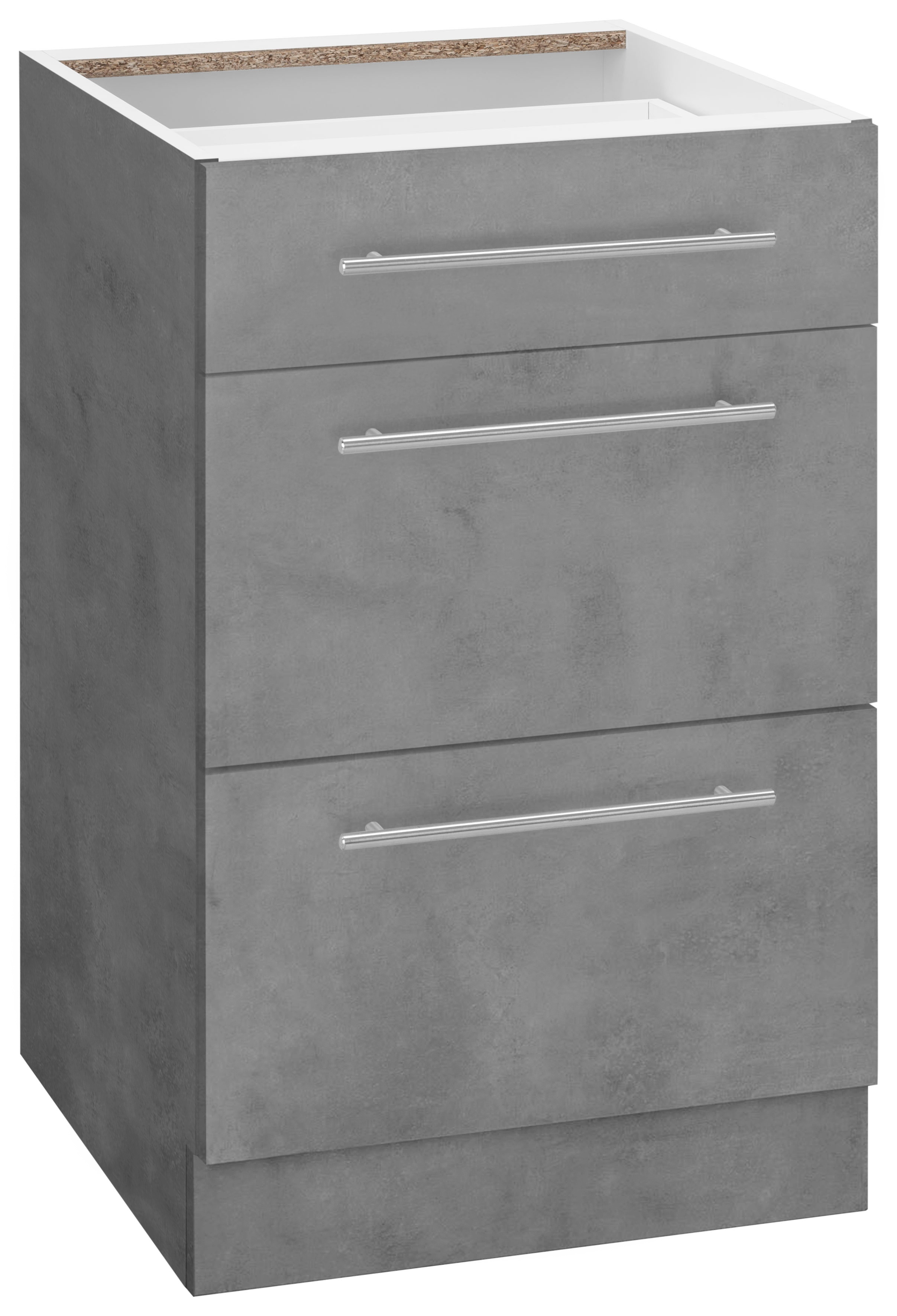 wiho Küchen 1100000002199 "Flexi2, Breite 50 cm" 1 Schubkasten, 2 Auszüge