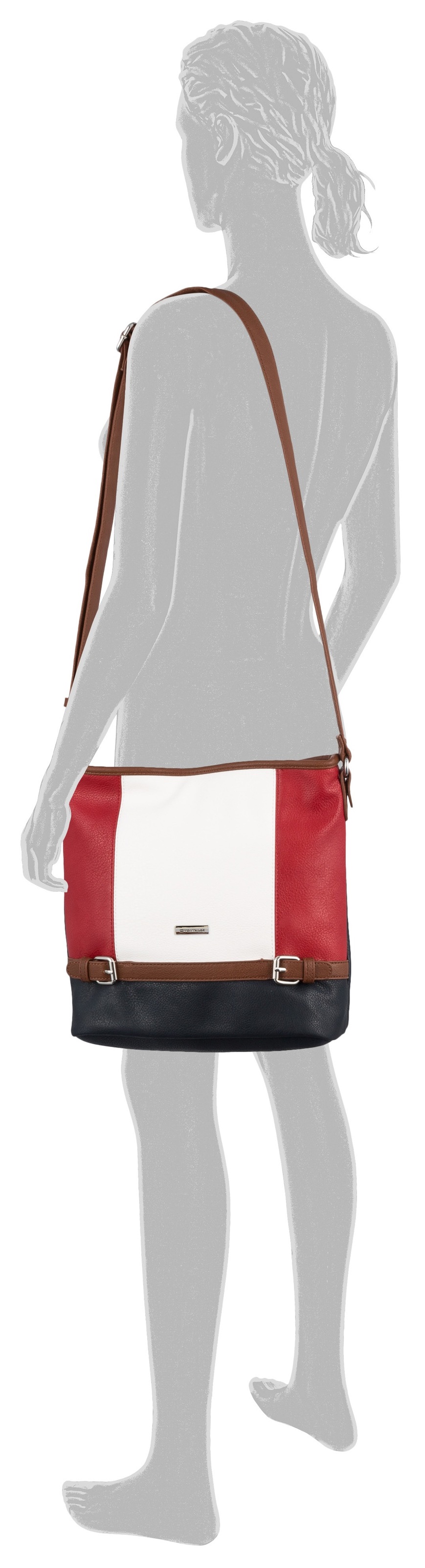 TOM TAILOR Hobo "Juna" aus soft genarbtem ledrigen Material mit glänzenden günstig online kaufen