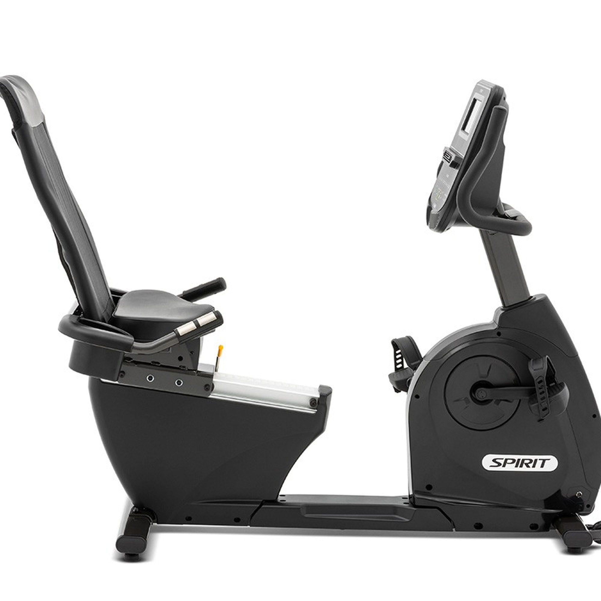 Spirit Fitness Liege-Ergometer »Spirit Fitness Liegeergometer XBR25 Black« 20 Widerstandsstufen, Mesh-Sitz, Handpulssensoren