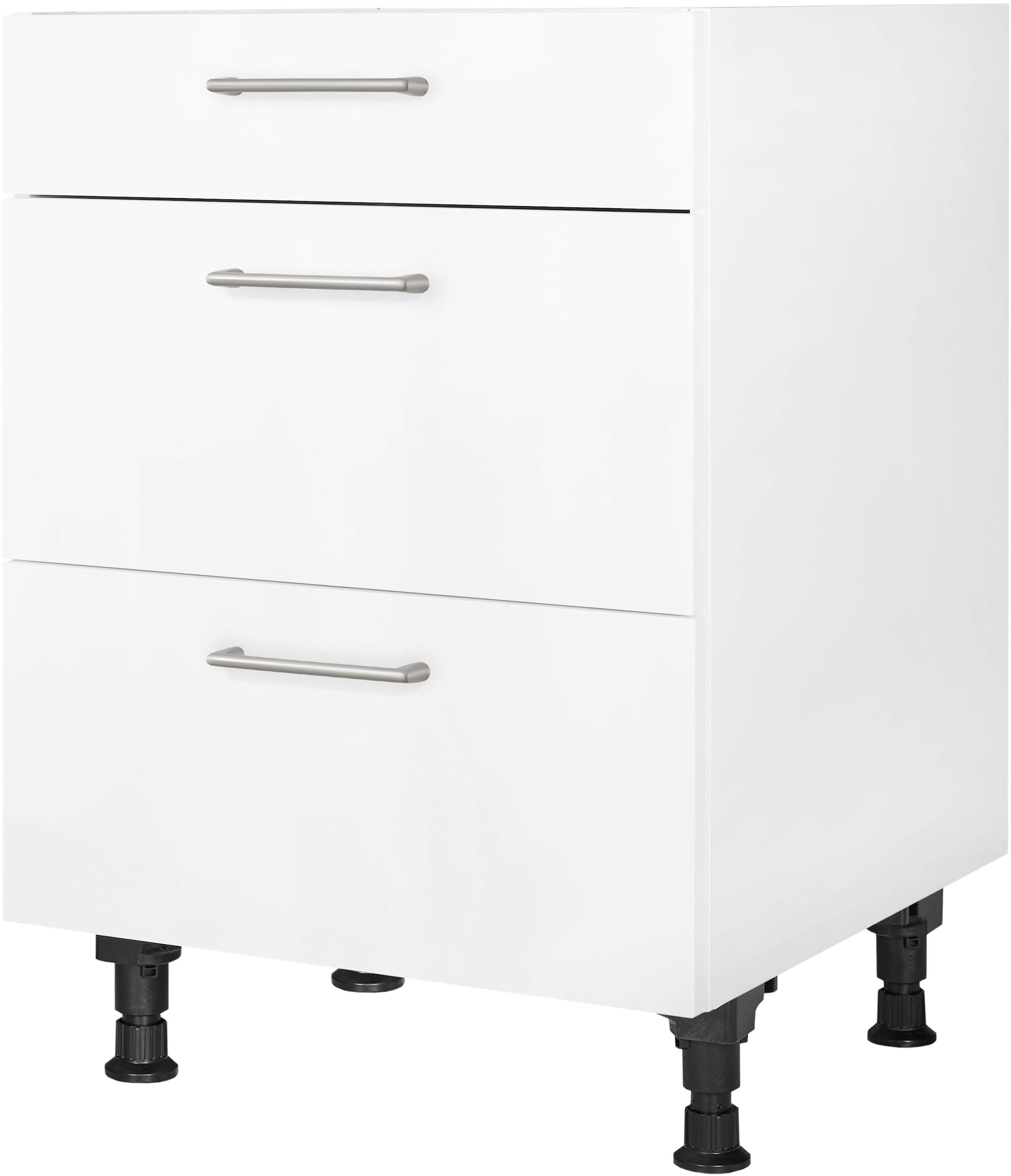 nobilia® Kochfeldumbauschrank »"Laser", vormontiert, mit Schubkasten und Auszügen,« in den Breiten 60 und 90 cm