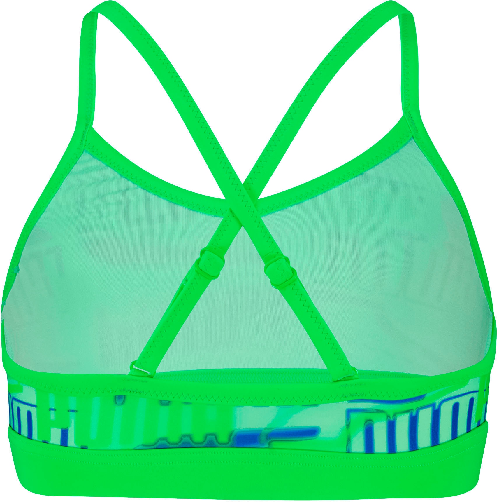 PUMA Bustier-Bikini, (Set), mit allover Logoprint