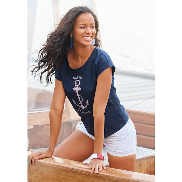 maritimen | vorn Beachtime T-Shirt, BAUR (2er-Pack), Druck für mit kaufen