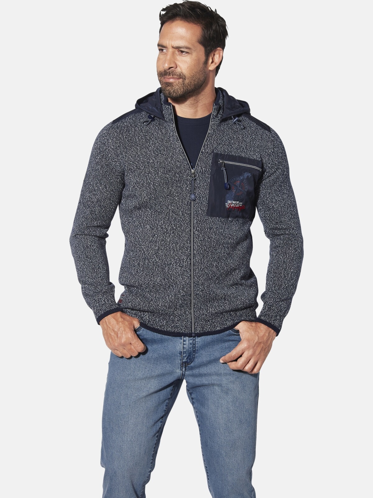 Jan Vanderstorm Kapuzenstrickjacke "Strickjacke DJARKE" 1 Stk. günstig online kaufen