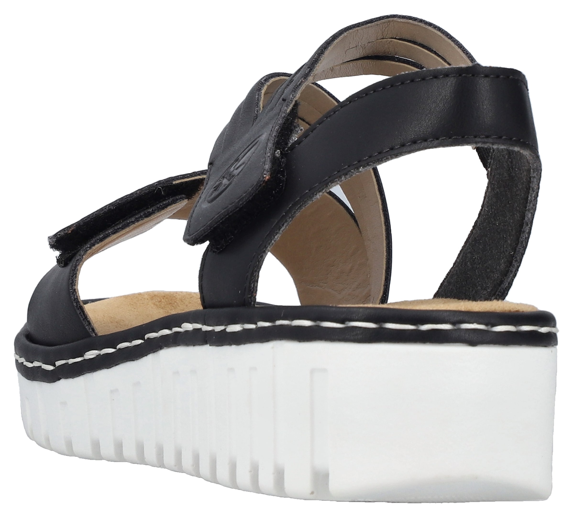 Rieker Plateausandale, Sommerschuh, Sandalette, Keilabsatz, mit Klettriemchen