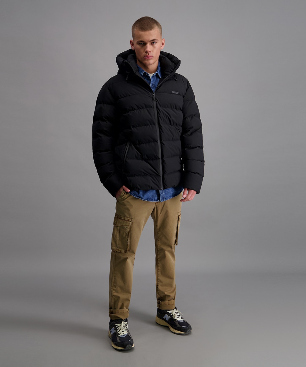 Pioneer Authentic Jeans Steppjacke, mit Kapuze, mit Kapuze