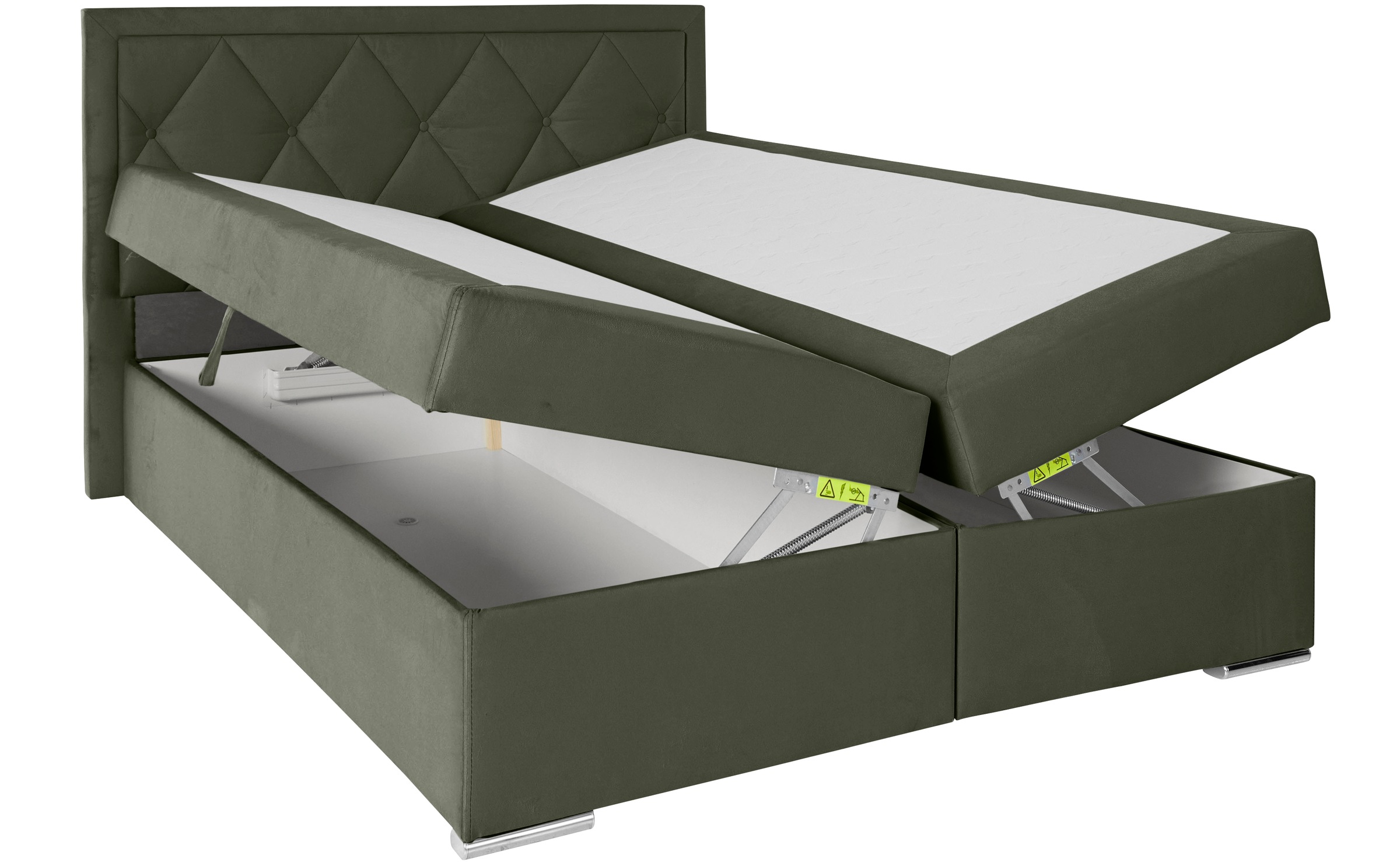 Leonique Boxbett »Alfie, Bestseller, wahlweise mit Bettkasten«, mit Knopfheftung im Kopfteil, H2, H3 und H4 wählbar