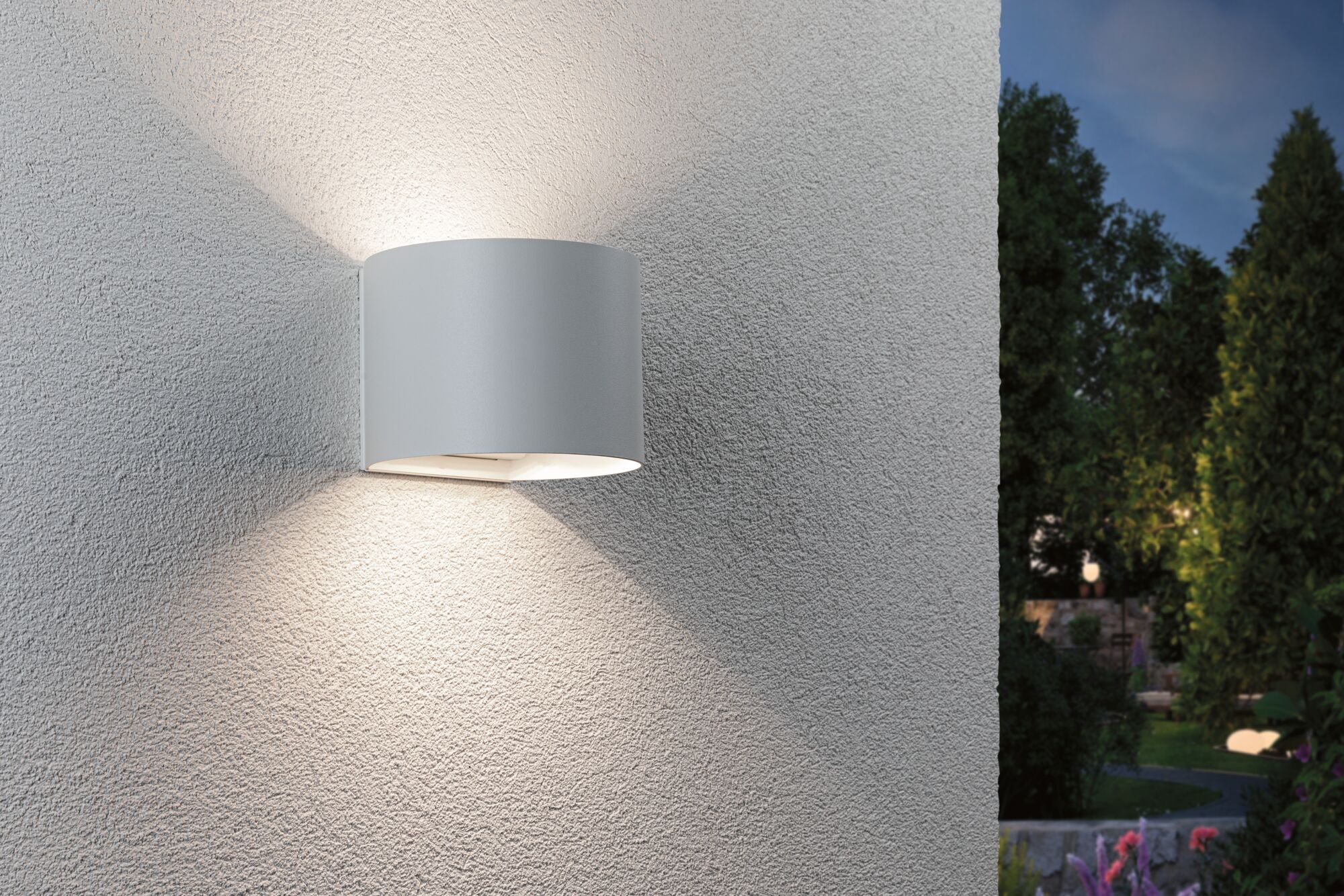 Paulmann LED Wandleuchte »Nyora IP44 2W« LED-Modul 2 Stk. Dämmerungsgesteuerter Bewegungsmelder (HF)v
