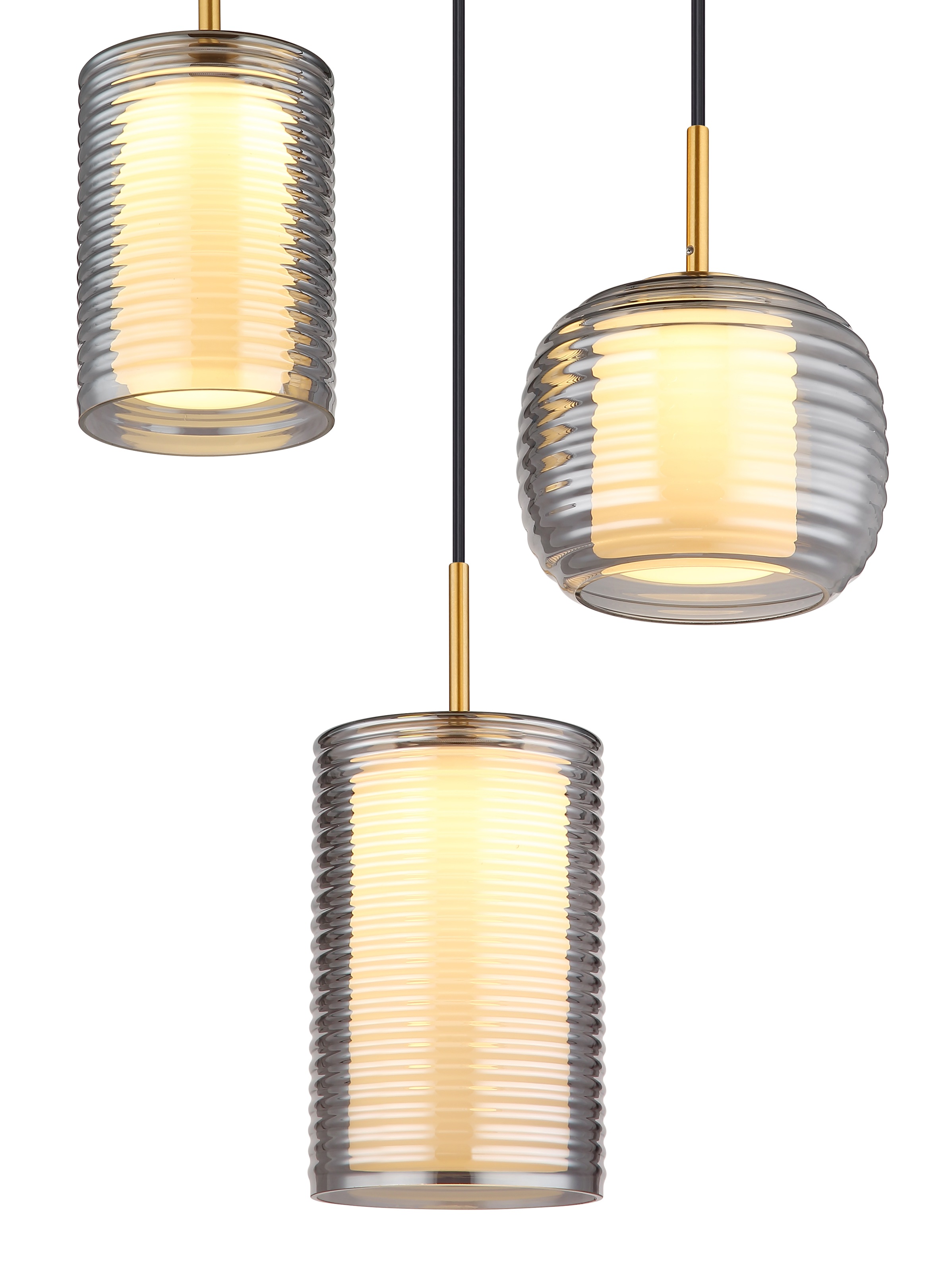 GLOBO LIGHTING LED Pendelleuchte »LAMPIGNA«, Leuchtmittel LED-Modul | LED fest integriert, Hängelampe/Hängeleuchte/Wohnzimmer/Esstisch/rauchfarben