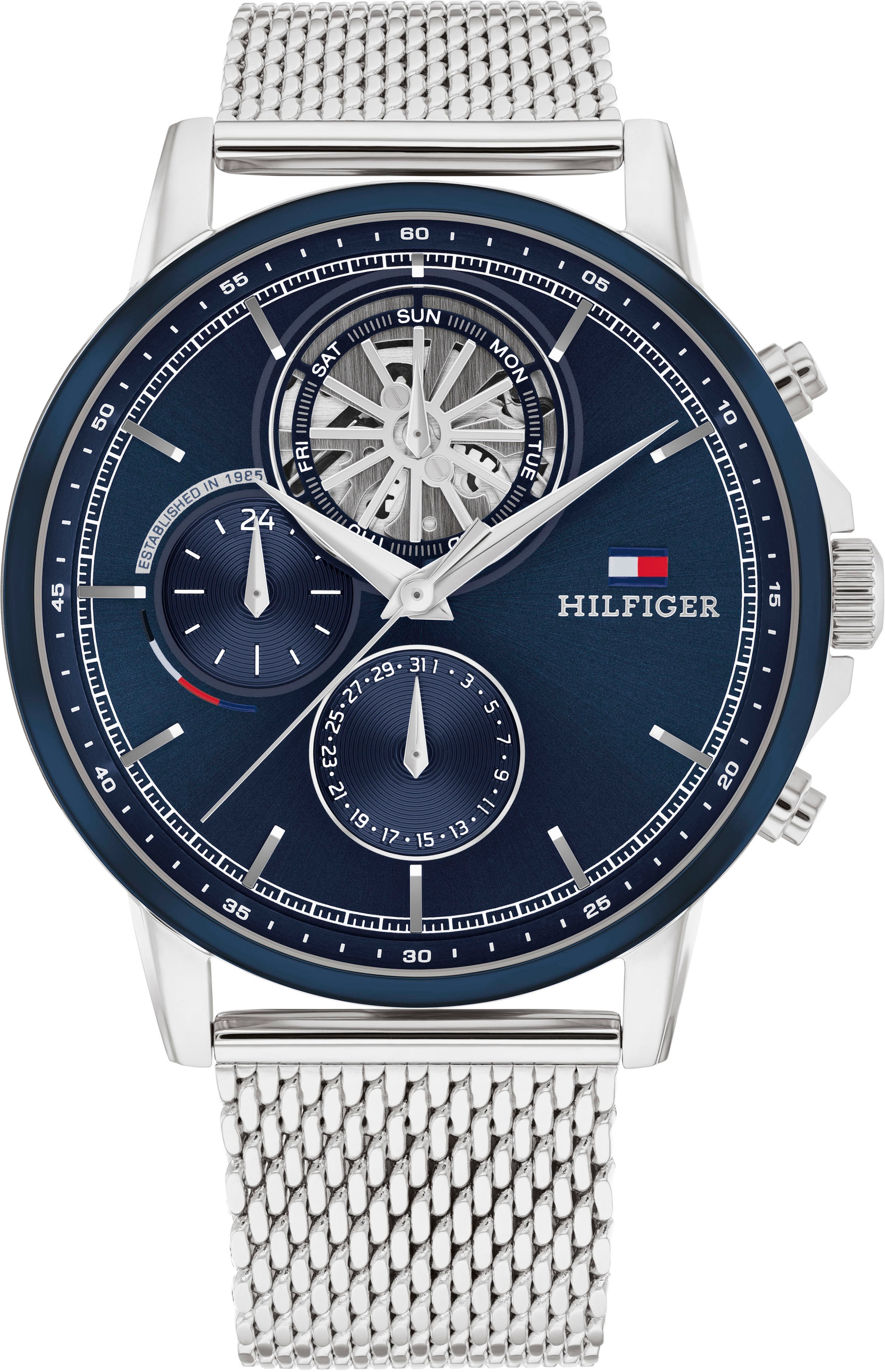 Tommy Hilfiger Montre Stewa 44 Mm Silver / Navy / Mineral One Size Homme 2