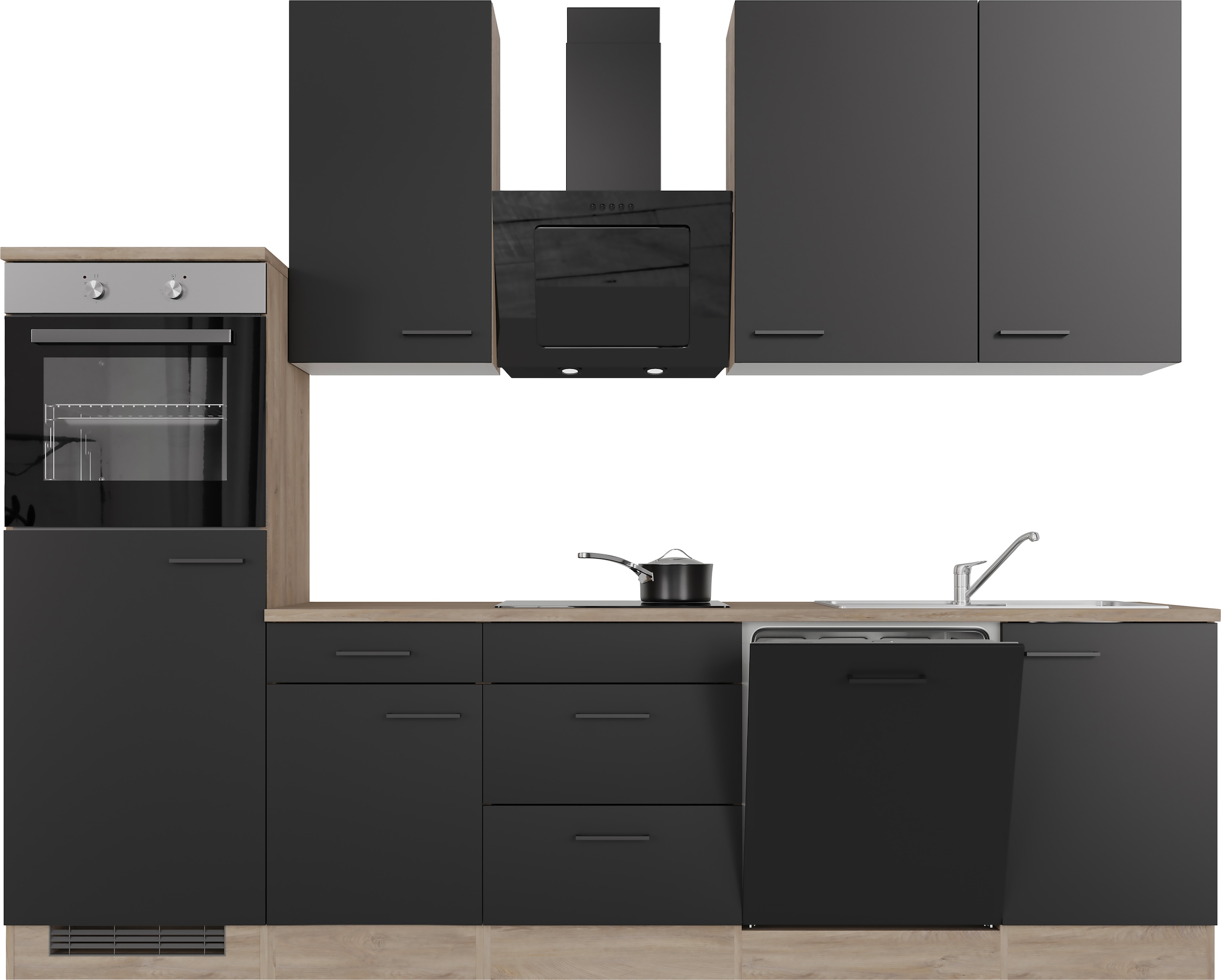 Flex-Well Küche »Capri«, mit und ohne E-Geräten erhältlich, Gesamtbreite  280 cm | BAUR