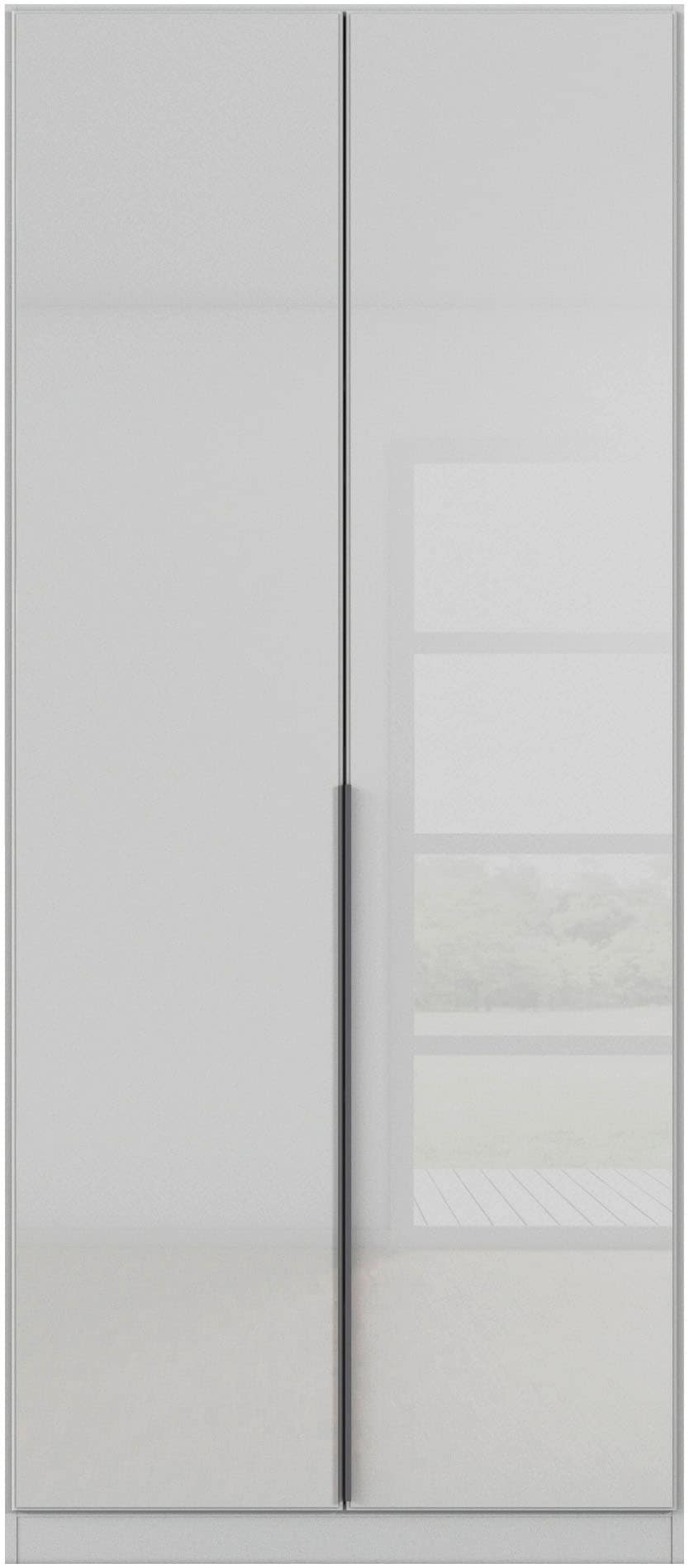 OTTO home Drehtürenschrank "Kleiderschrank Kleiderschränke Schrank Garderobe AGORDO mit Glasfront" in zwei Griff-Farben, Breiten 91-405 cm, durchdachte Innenausstattung, in 8 Breiten und 2 Höhen MADE IN GERMANY