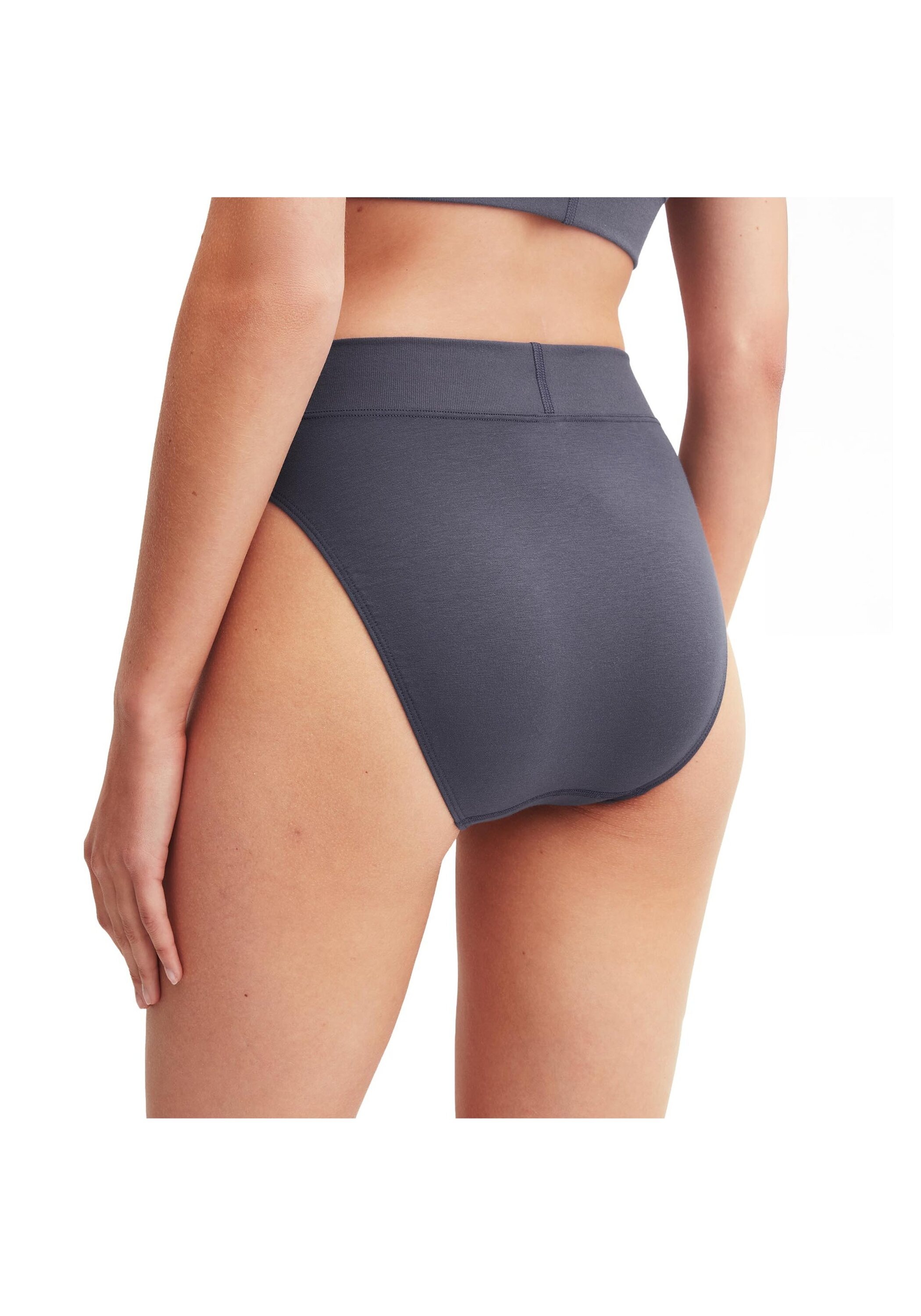 High-Waist-Slip CALIDA "Elastic", Damen, Gr. M (44/46), graystone, Single Jersey, Obermaterial: 94% Baumwolle, 6% Elasthan, körpernah, Unterhosen, breiter Softbund, elastisch, Single Jersey, atmungsaktiv, weich 7