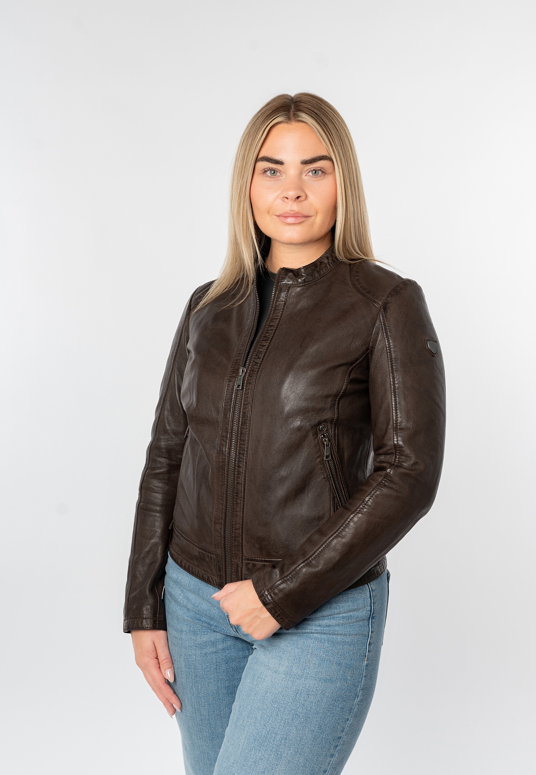 Mauritius Lederjacke "MWYouvie" mit Stehkragen günstig online kaufen