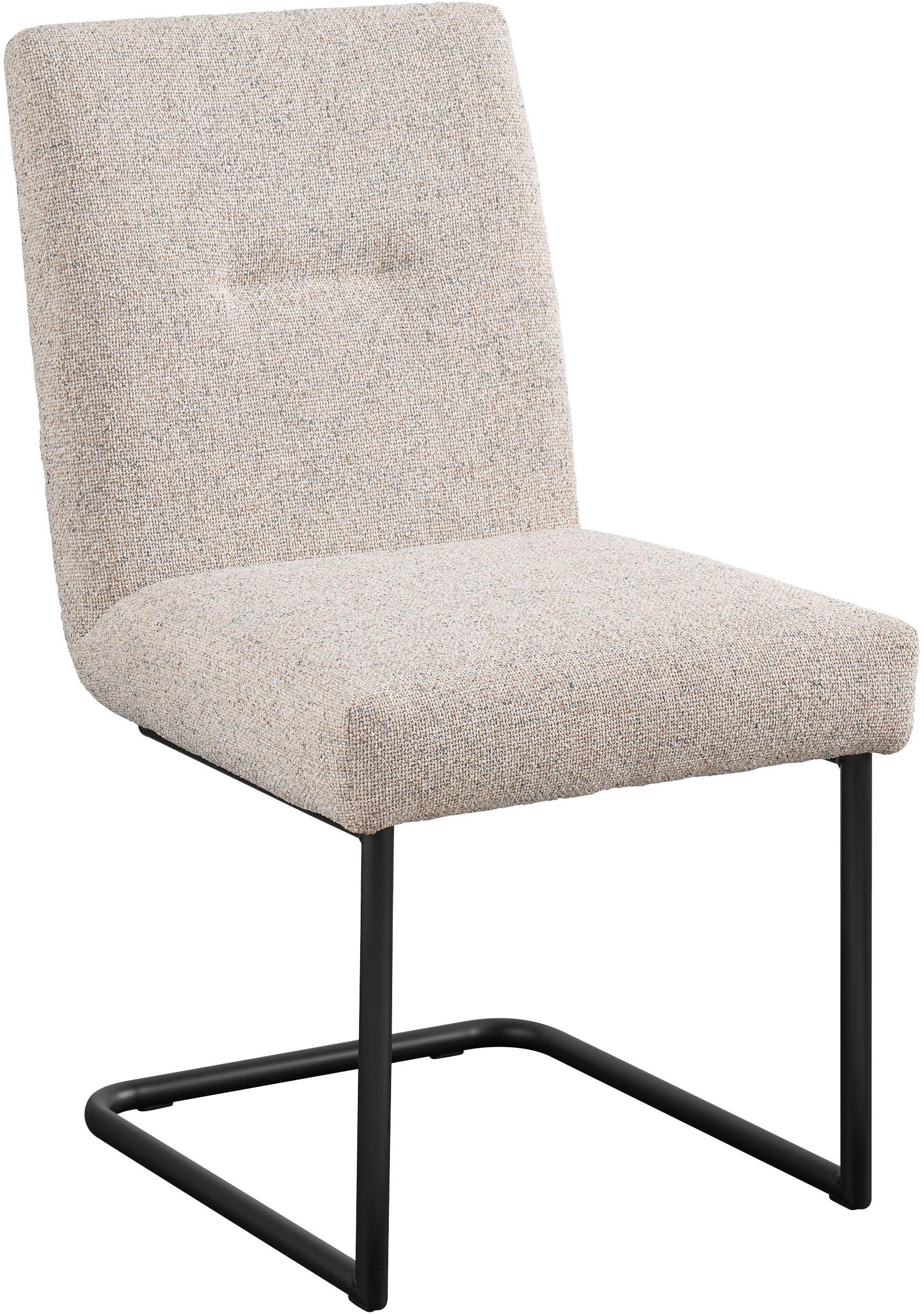 Thumbnail - set one by Musterring Esszimmerstuhl "Tracy" () 2er-Set, Freischwingergestell schwarz, Sitz aus Webstoff, B52 x T65 cm