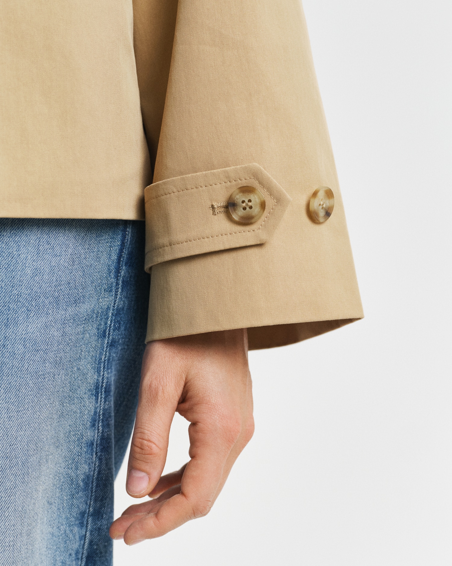 Gant Kurzmantel »SHORT COTTON CAR COAT«, mit leichter A-Linien Silhouette