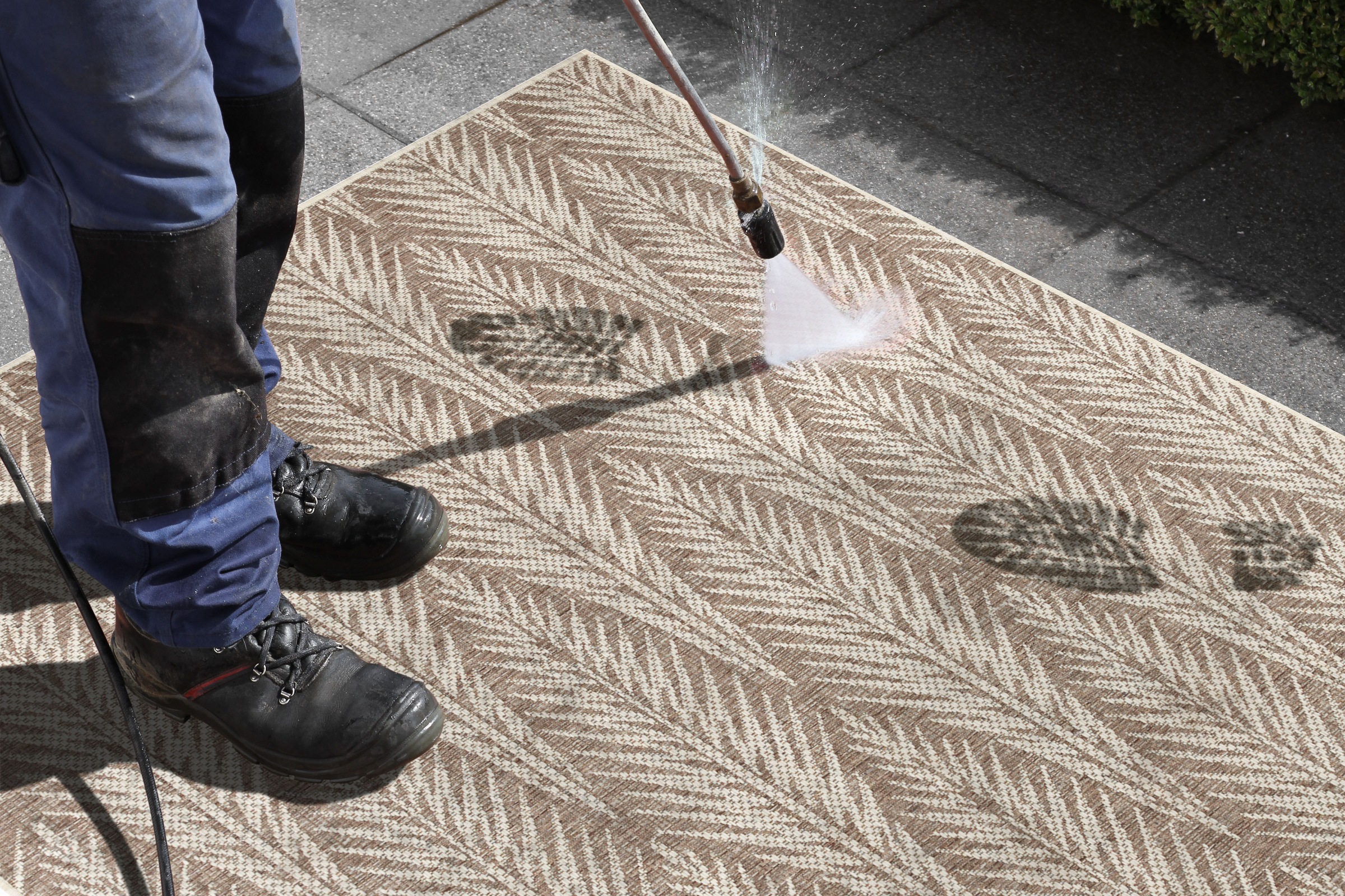 NORTHRUGS Teppich »Pella«, rechteckig, 4 mm Höhe, In-und Outdoor geeignet, Strapazierfähig und pflegeleicht, Flachgewebe