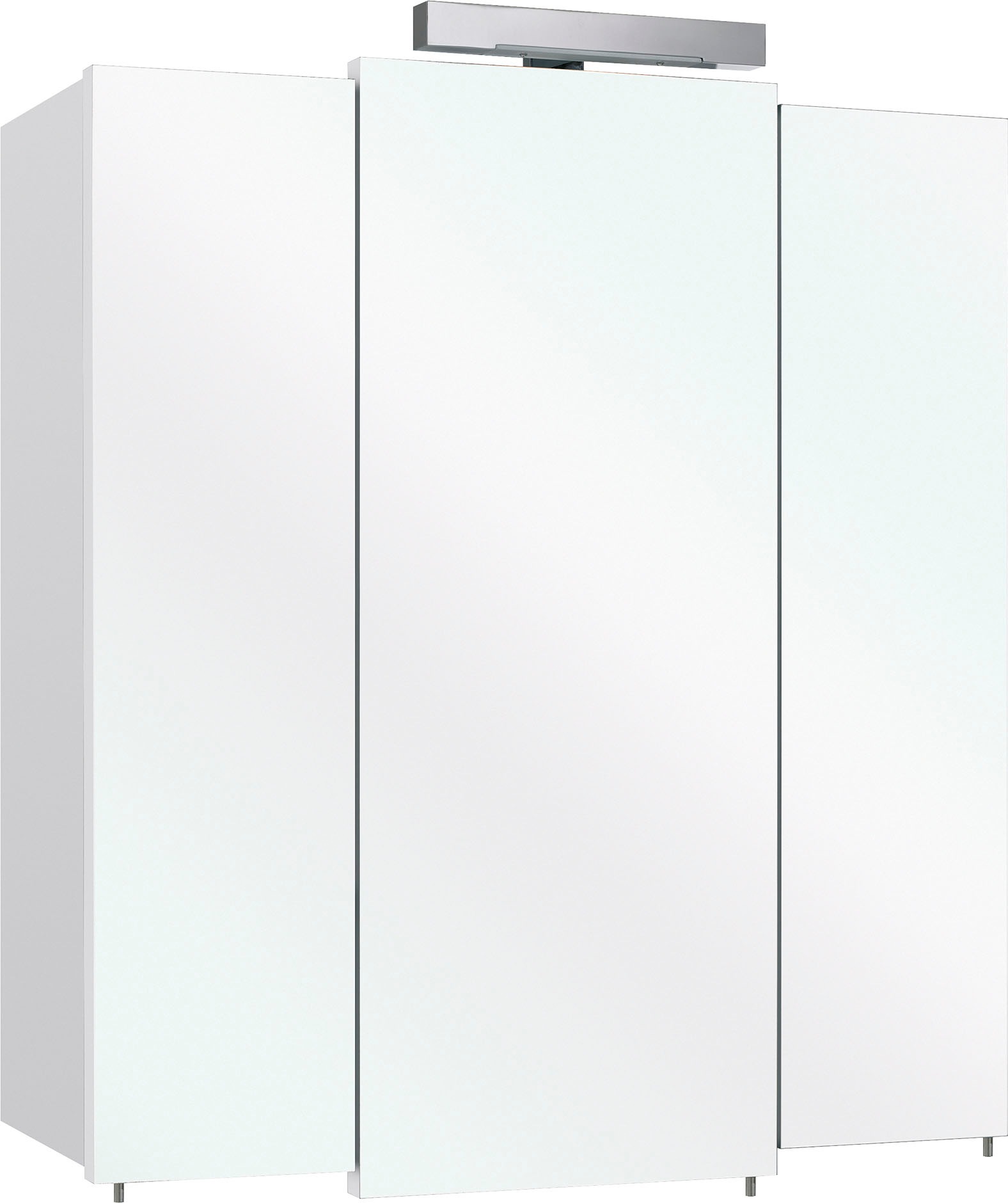 Saphir Spiegelschrank "Quickset 311 Badschrank, 3 Spiegeltüren, 6 Einlegeböden, 68 cm breit", inkl. LED-Beleuchtung, Sch