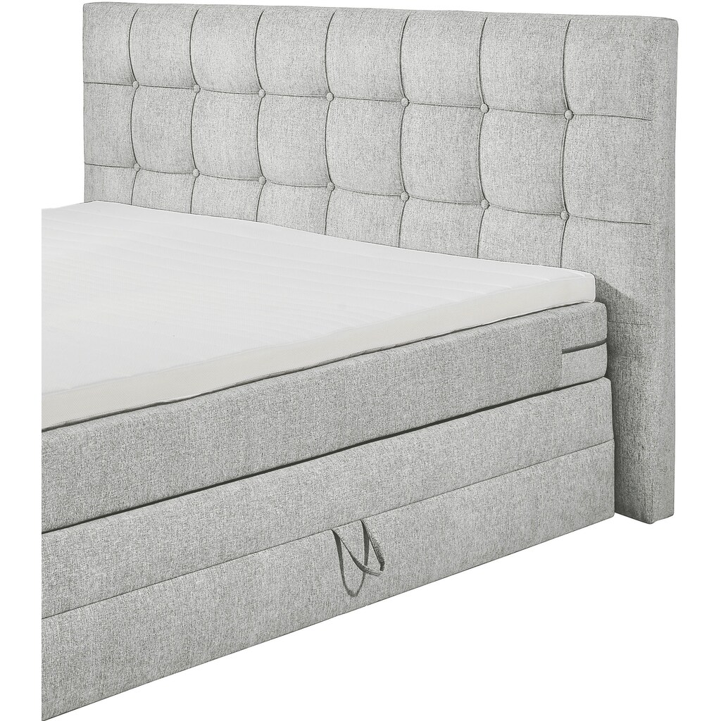 ED EXCITING DESIGN Boxspringbett »Managua«, (7 St.), zwei Bettkästen, harte Seite mit Kokosmatte, weiche Seite mit Filz