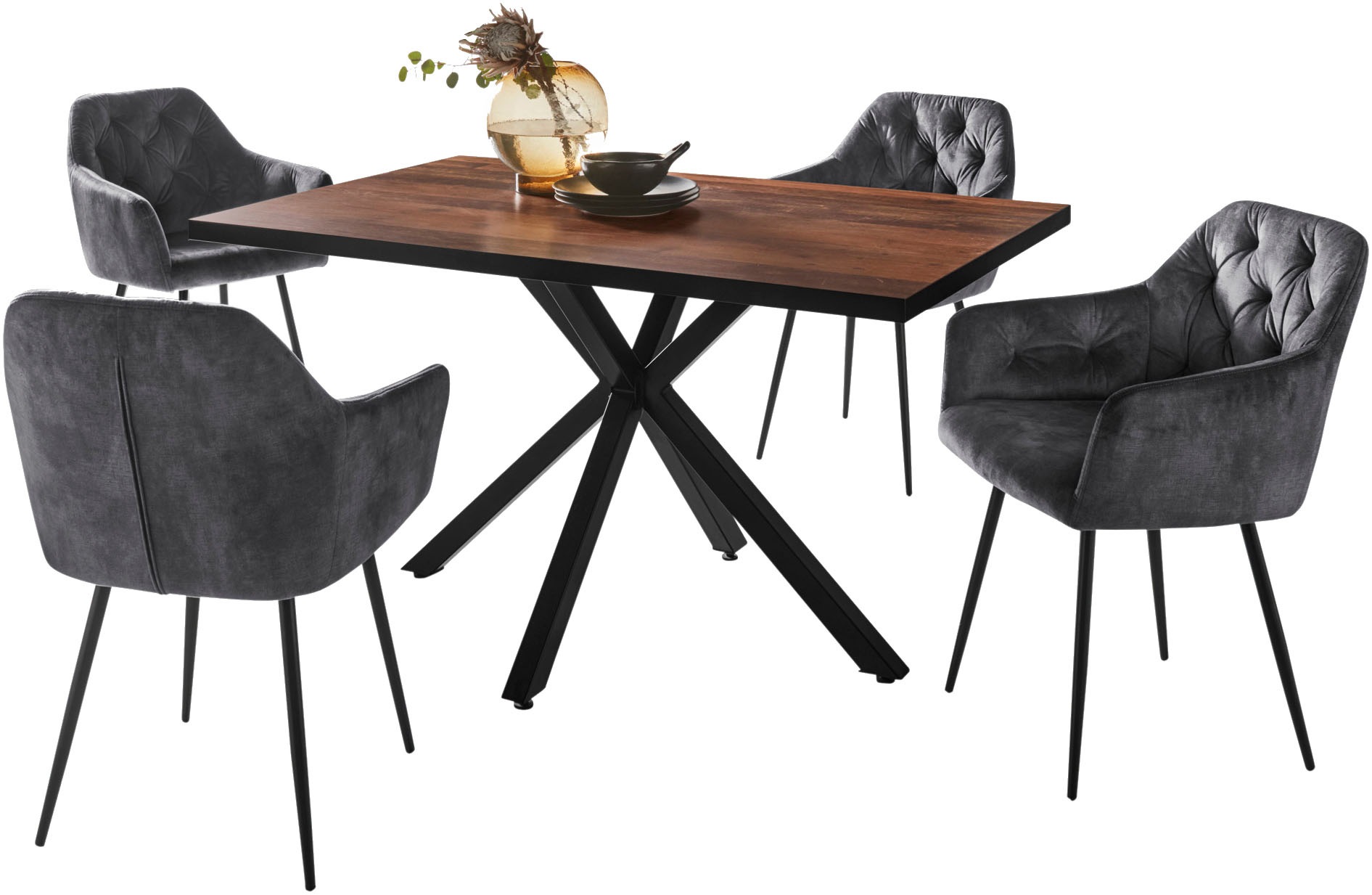HELA Essgruppe "CLEO Tischgruppe Bestseller", (Set, 5 tlg., 1 Tisch / 4 Stü günstig online kaufen