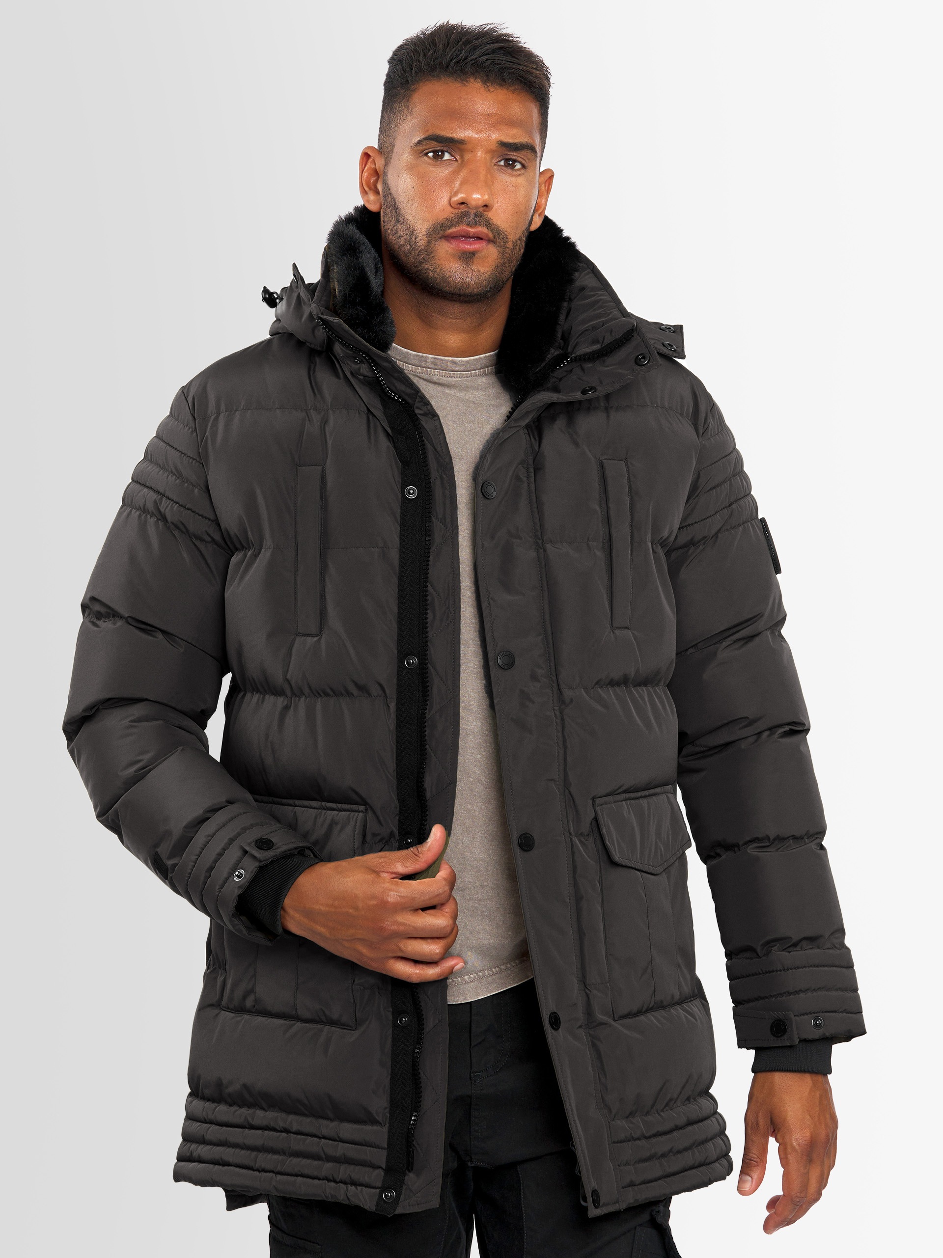 Alessandro Salvarini Winterjacke »ASVenico«, mit Teddyfelleinsatz