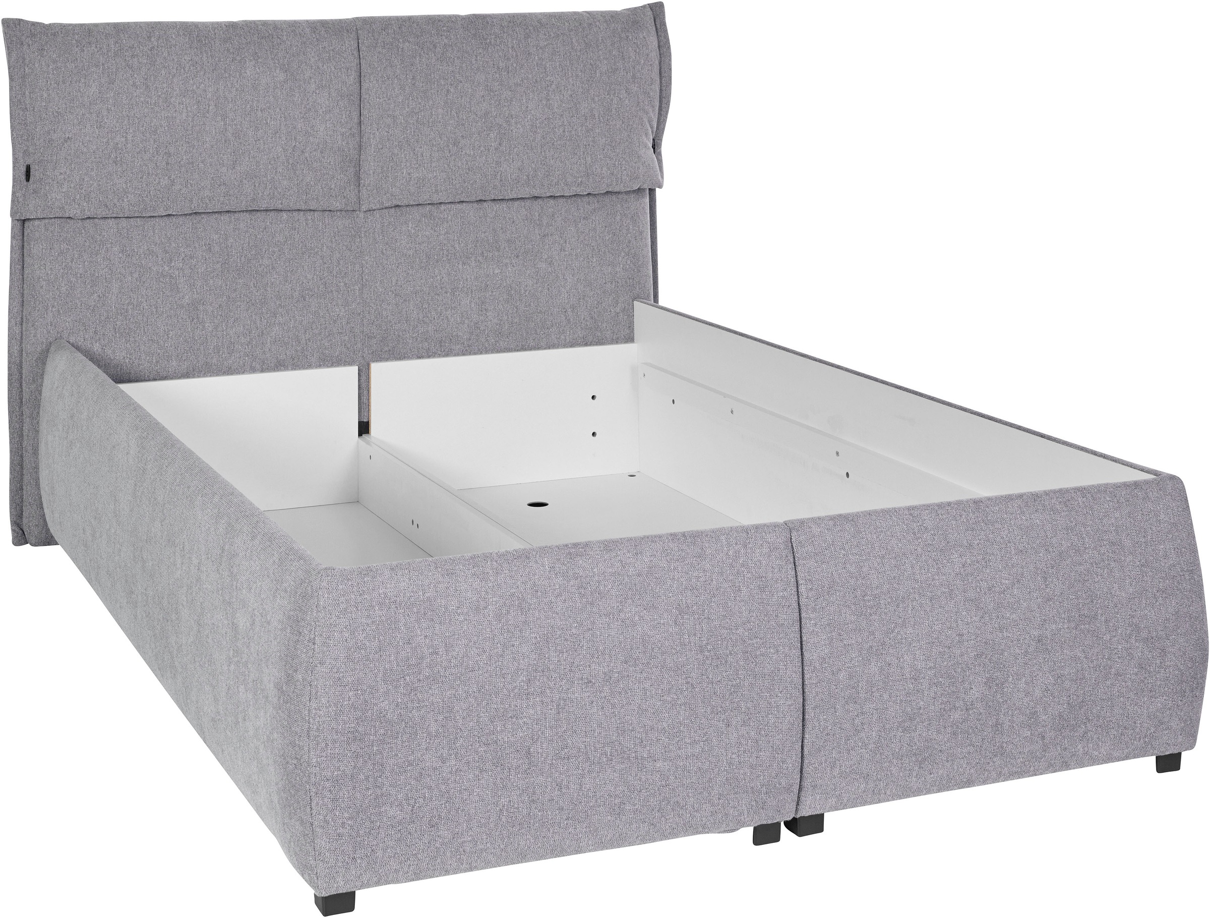 Polsterbett HOME AFFAIRE "Jenson", grau, B:168cm L:225cm, Struktur weich (85% Polyester/15% Nylon), Betten, Polsterbett, als Bettgestell oder mit 3 Matratzenarten und Härtegraden 8