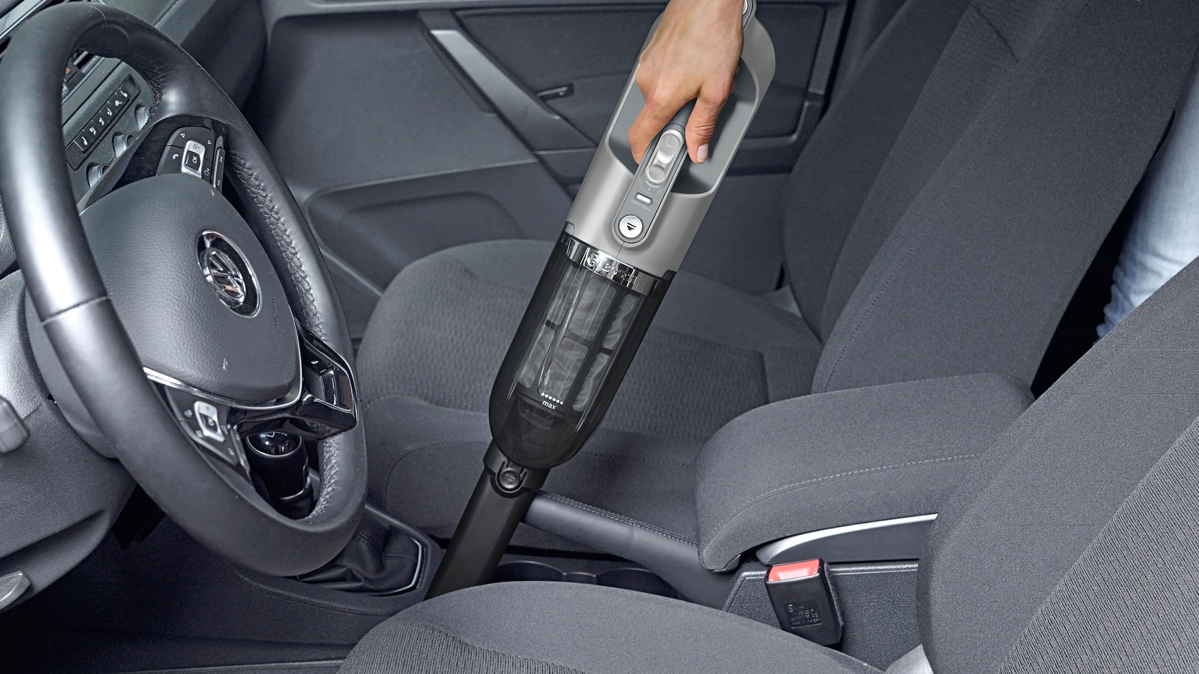 BOSCH Akku-Hand-und Stielstaubsauger »Flexxo Gen 2 Serie 4 BBH3K2801«, 28 V, Power Düse mit LED, integriertes Zubehör, silber