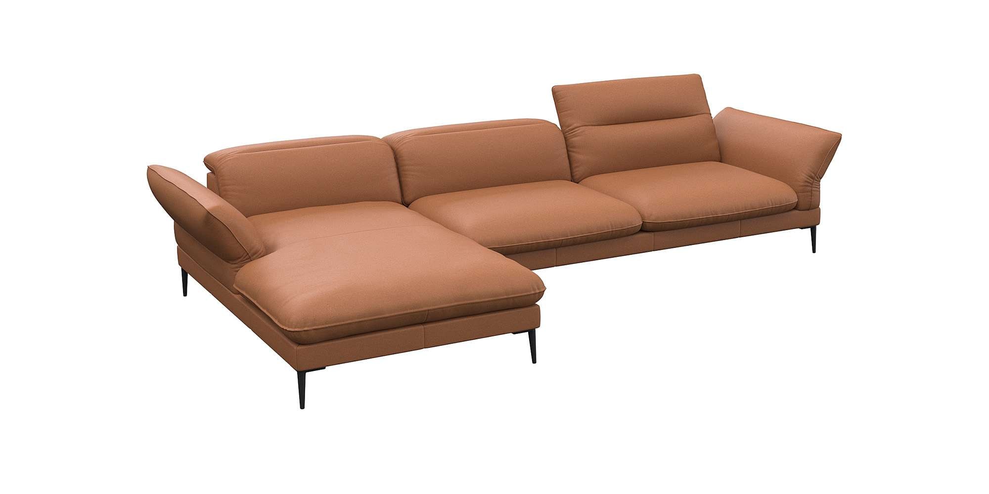 FLEXLUX Ecksofa "Salino, Funktionssofa mit Recamiere, Relaxsofa, Ecksofa", günstig online kaufen