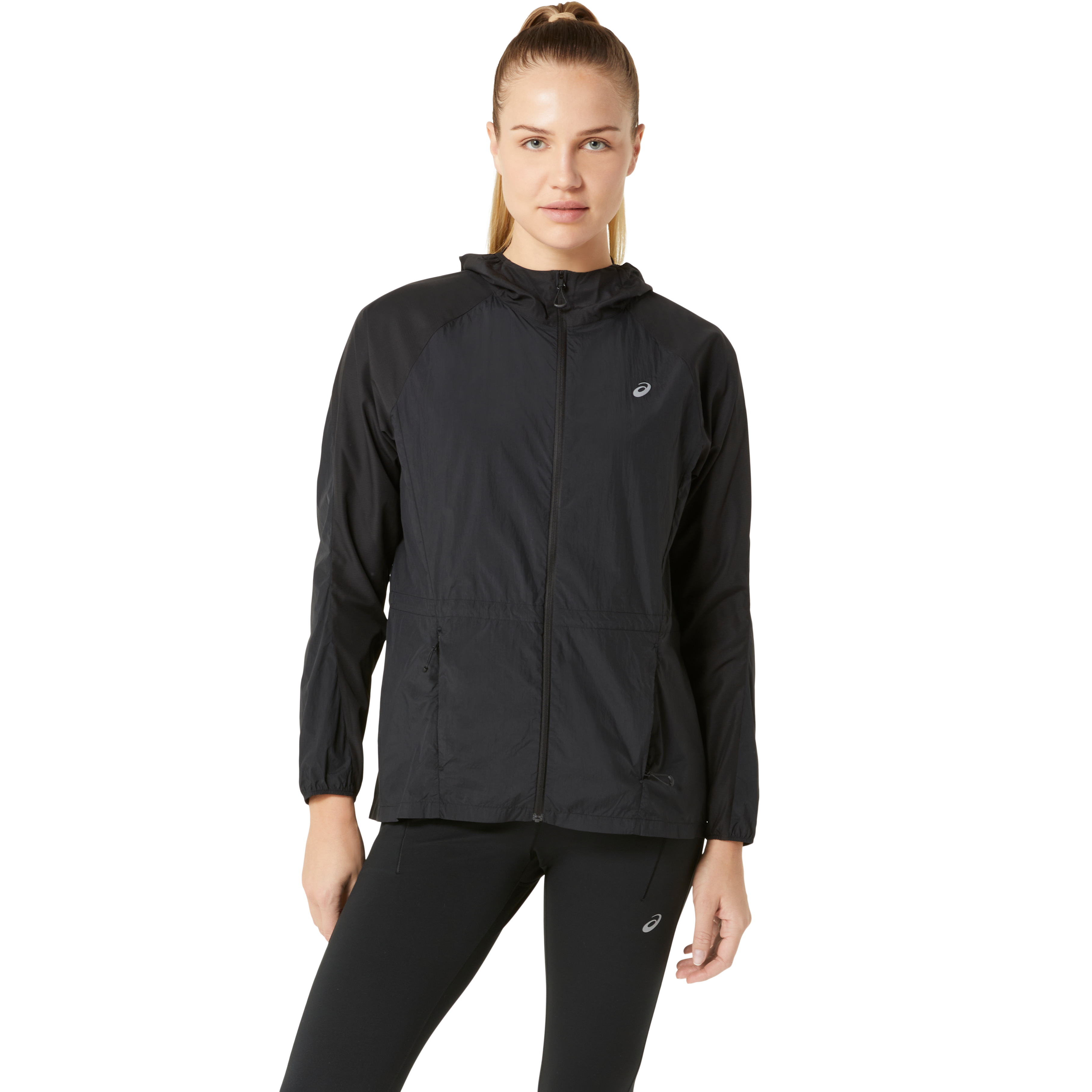 Asics Laufjacke "ROAD PACKABLE JACKET" mit Kapuze Übergangsjacke, winddicht, wasserabweisend, atmungsaktiv