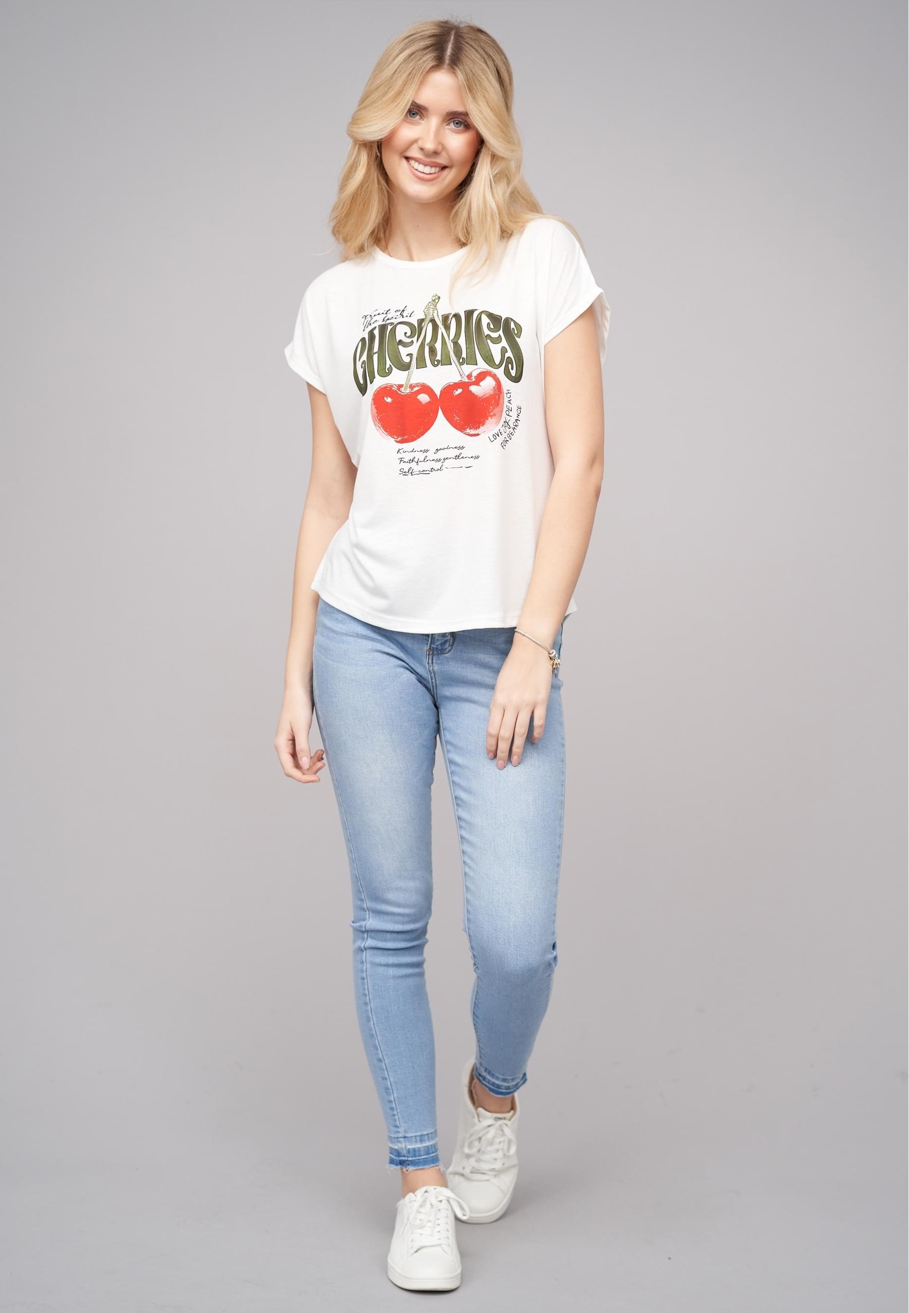 CLOUD 5IVE T-Shirt »CLOUD 5IVE T-Shirt Cherries Print« 1 Stk.